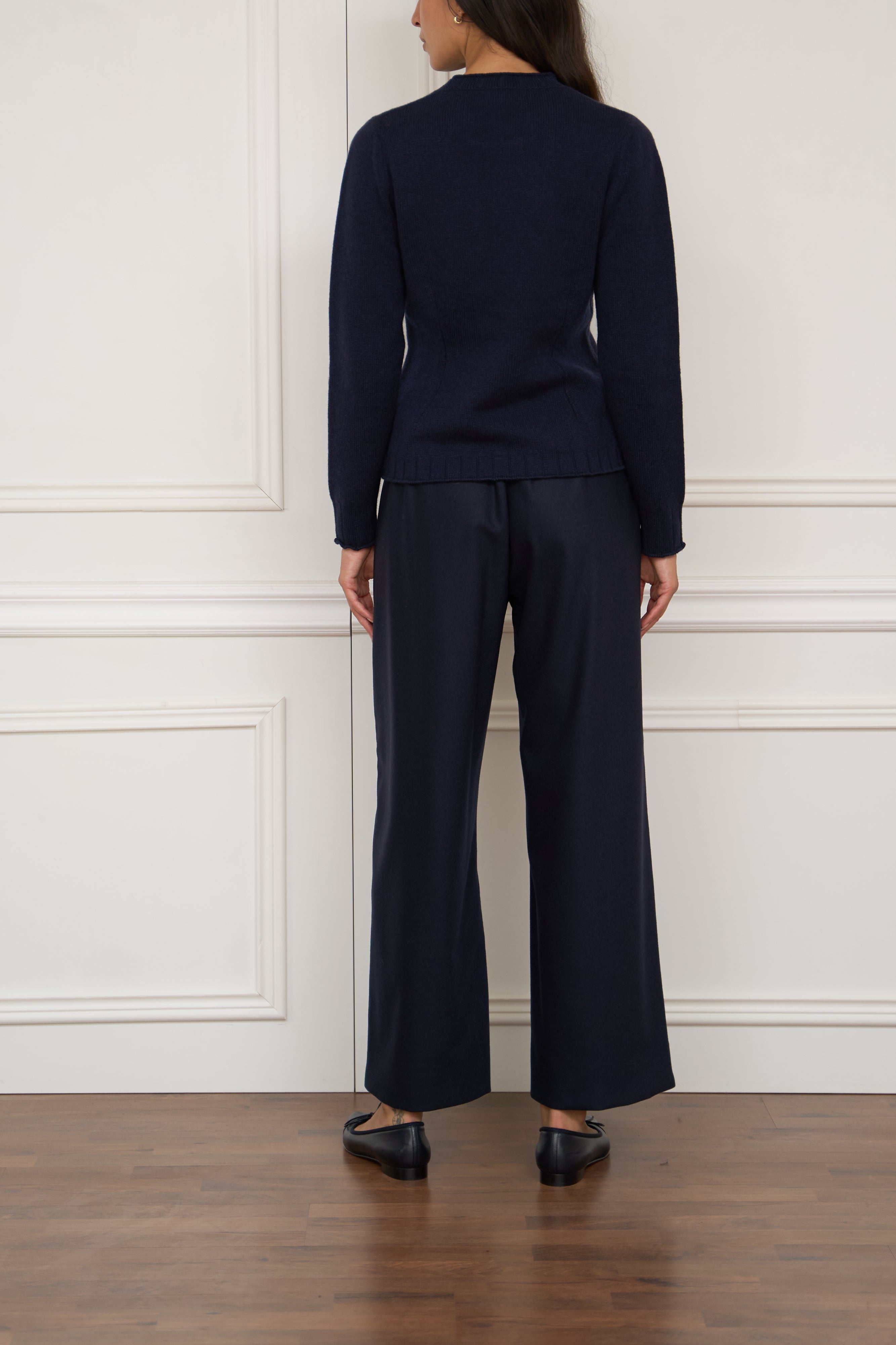Flanellhose 'Floria' in marine