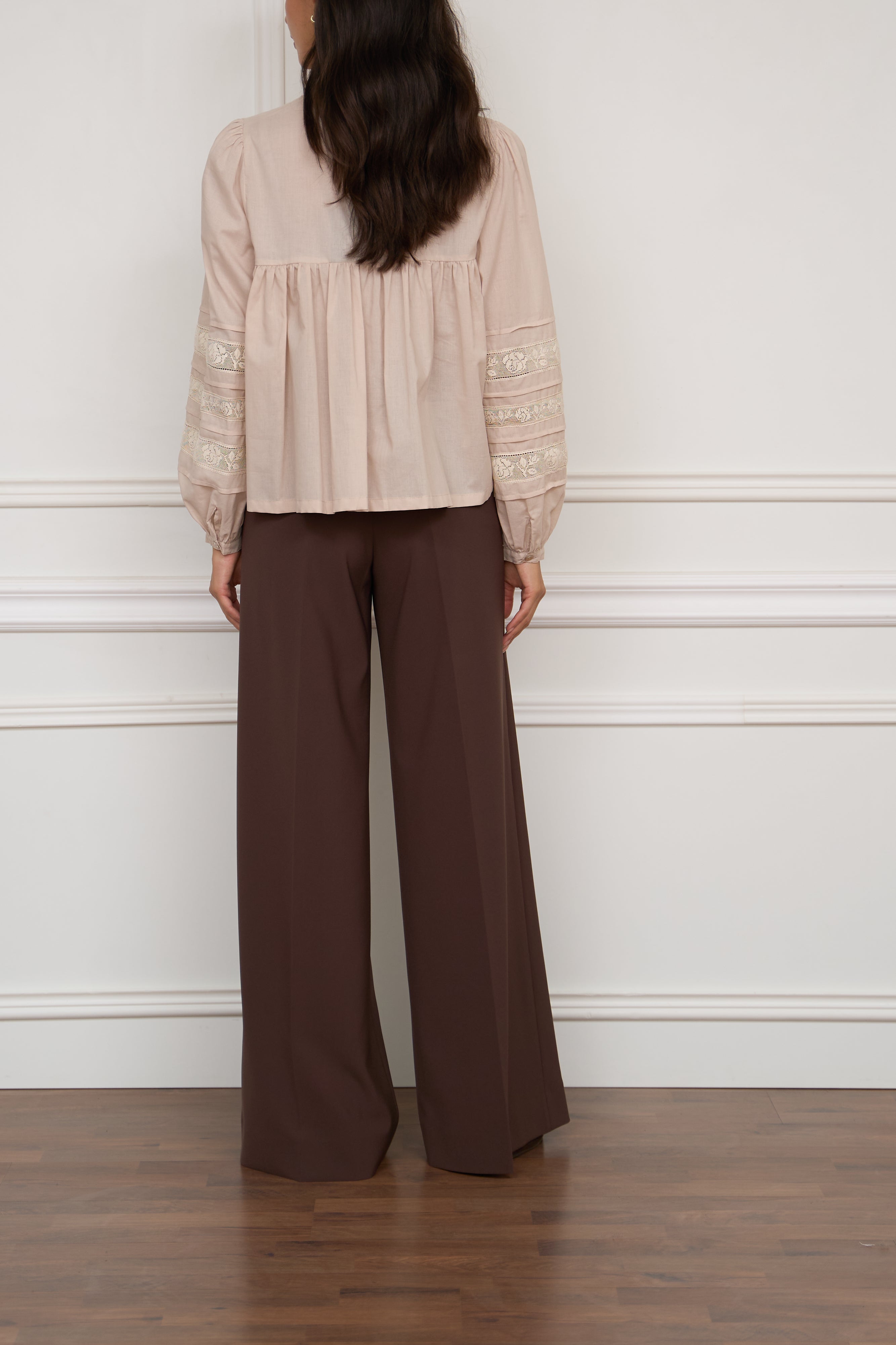 Bluse in beige