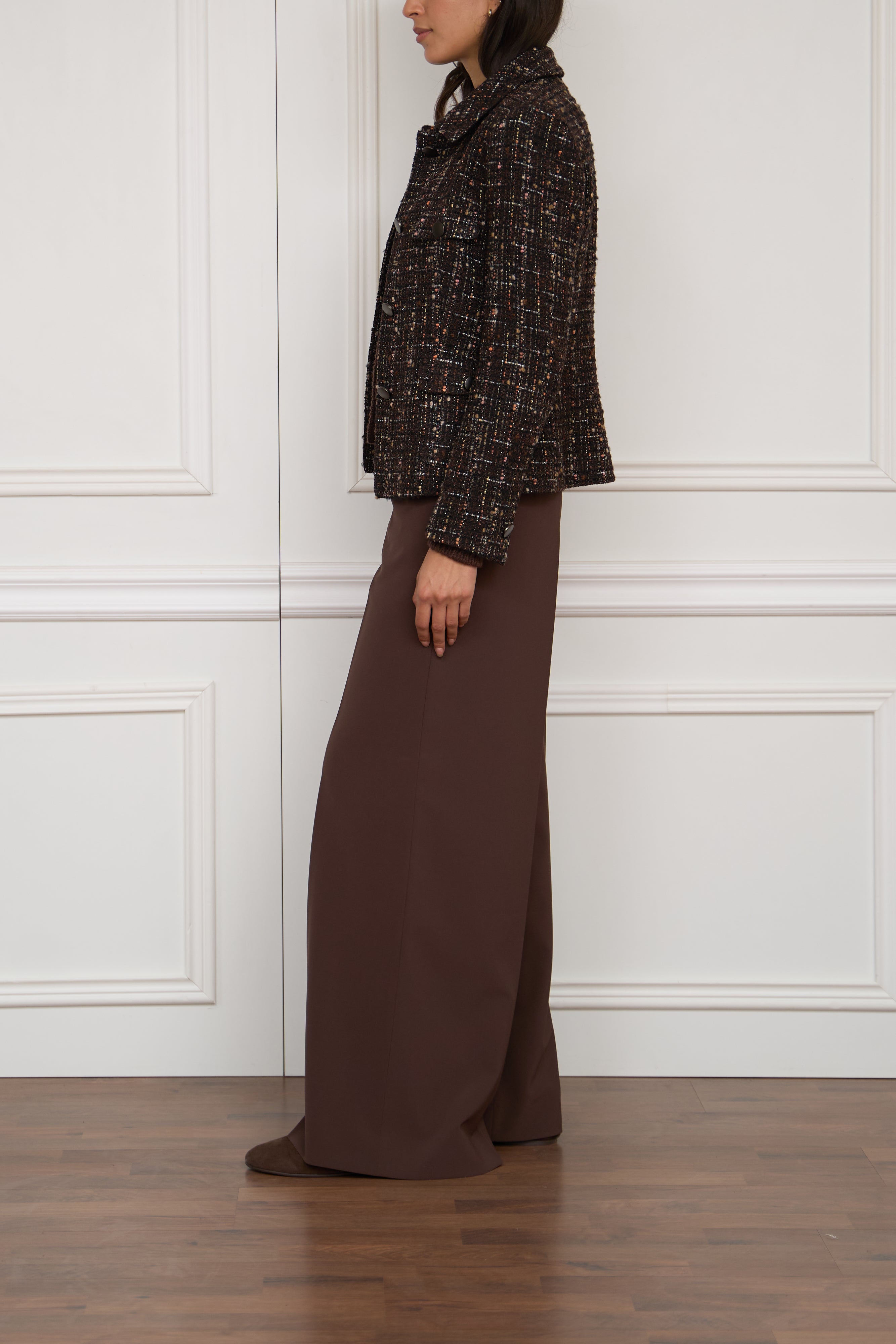 Bouclé-Blazer 'India' in braun