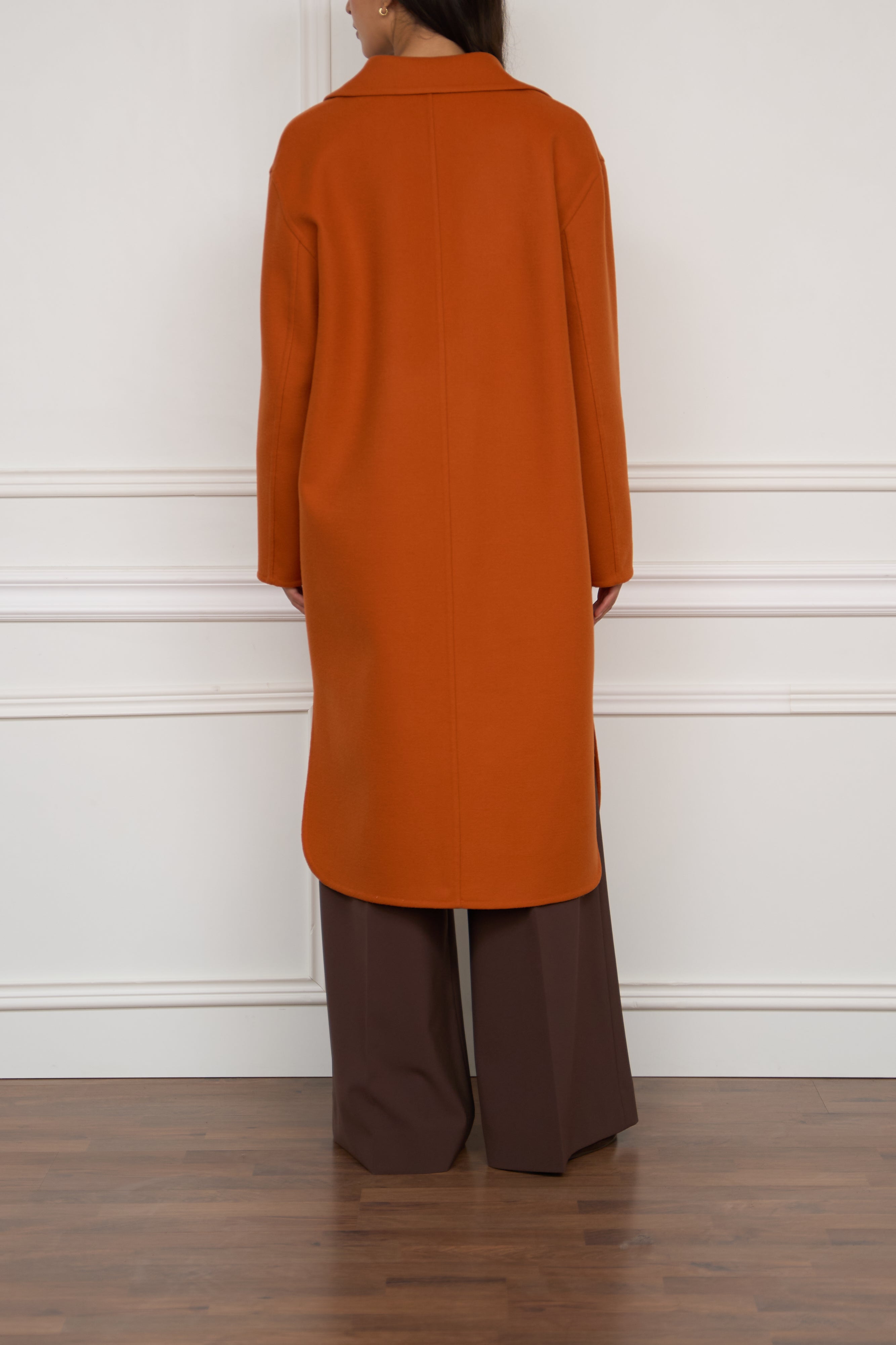 Wollmantel in orange