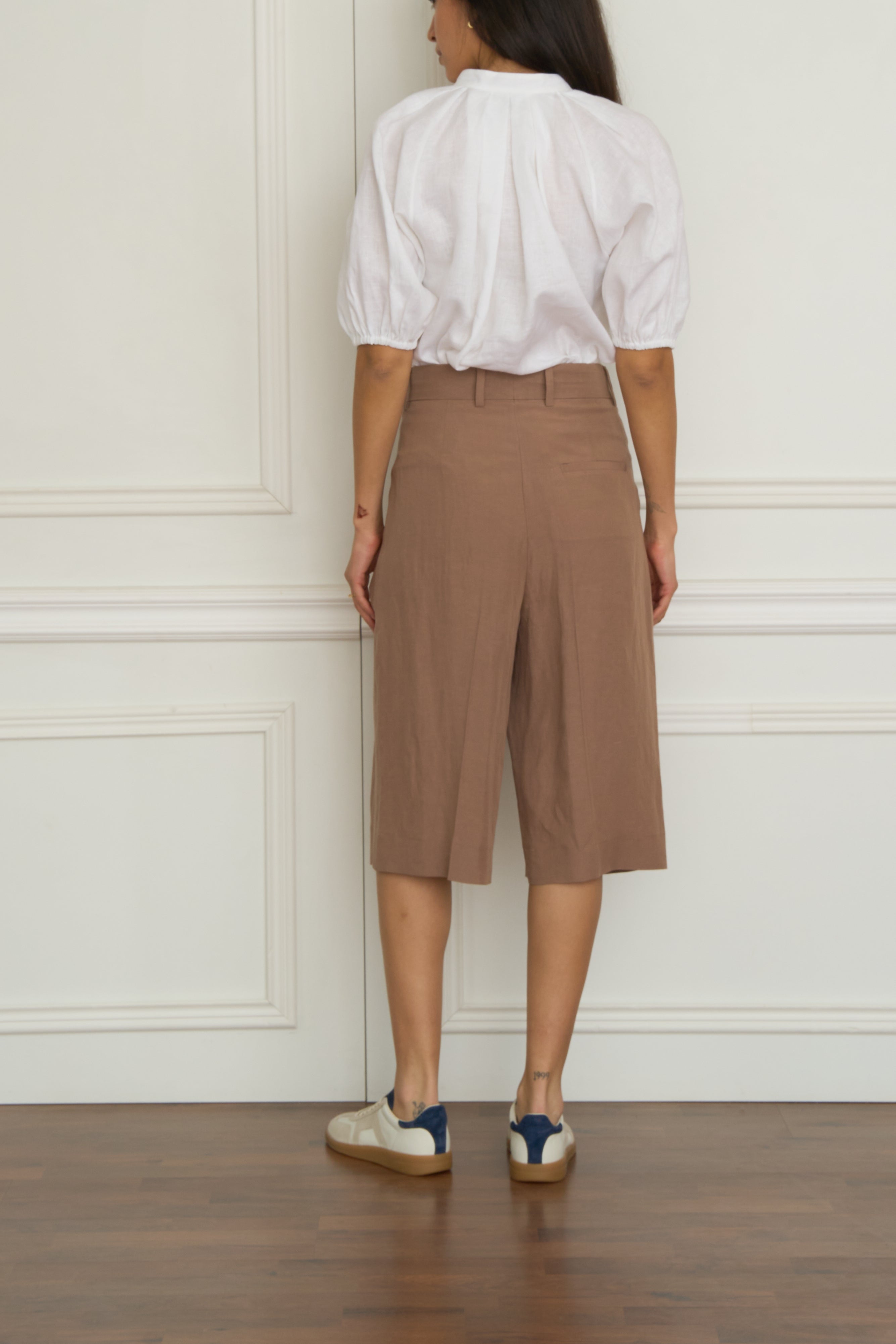 Leinen Bermuda Shorts 'Devin' in camel