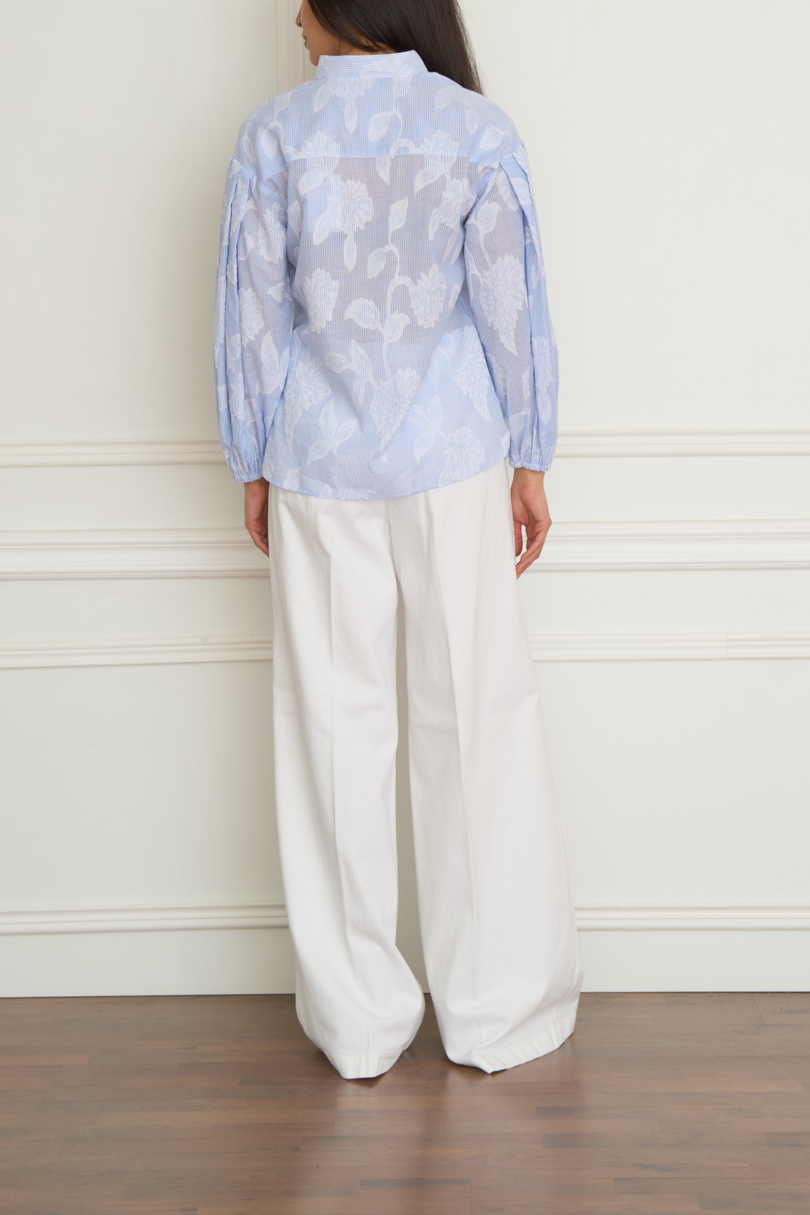 Bluse 'Aurore' in hellblau