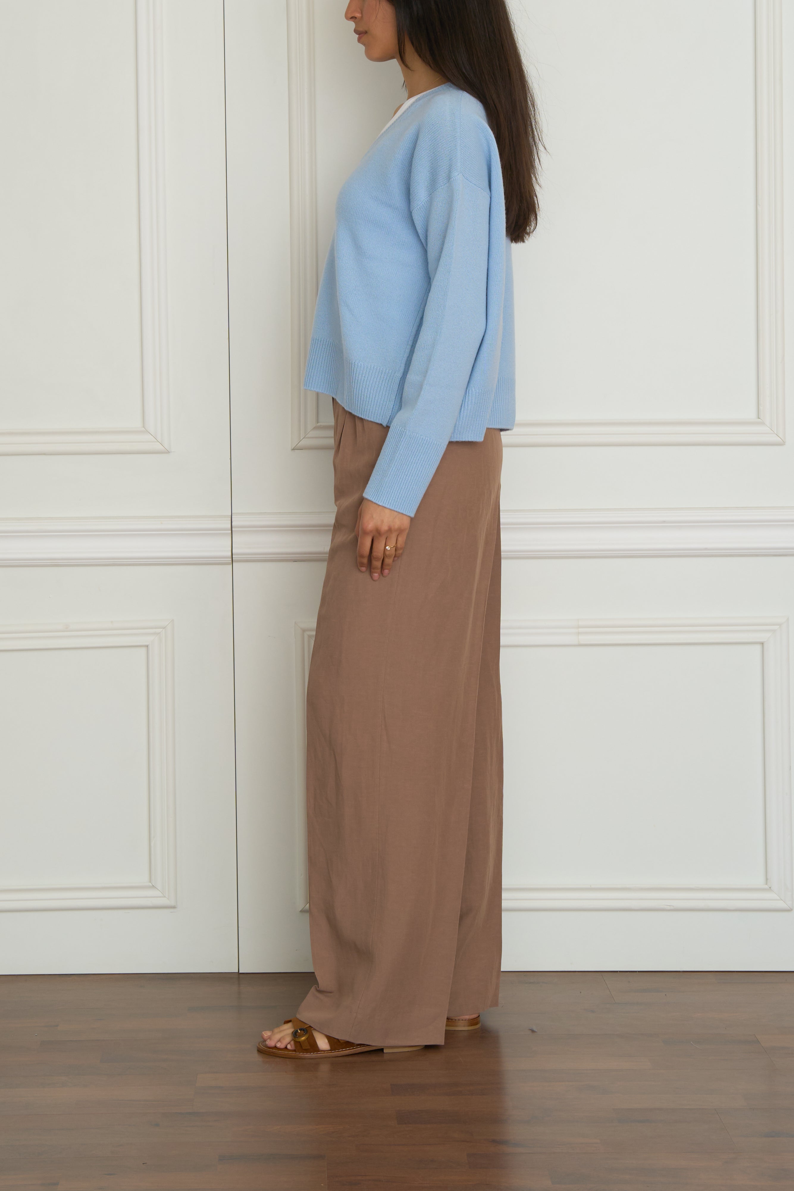 Kaschmir Pullover in hellblau