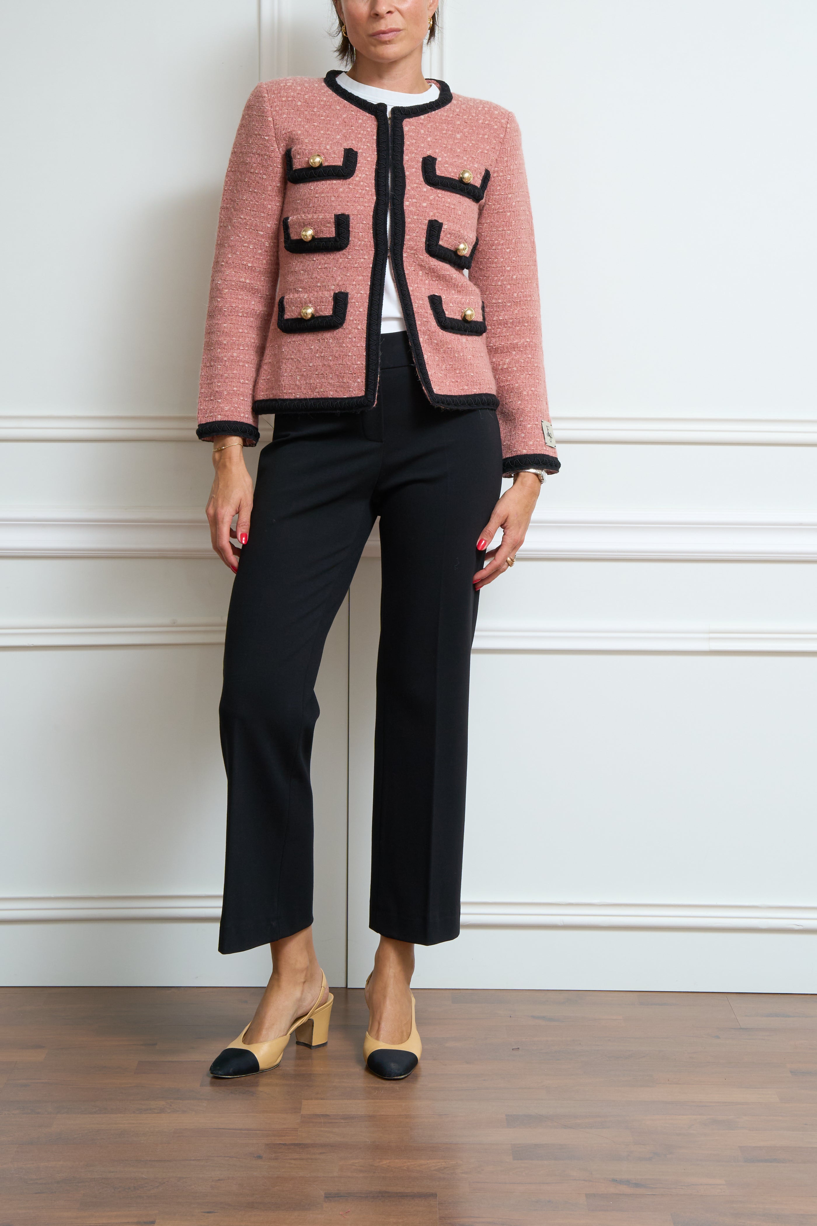 Tweed-Blazer in rosa