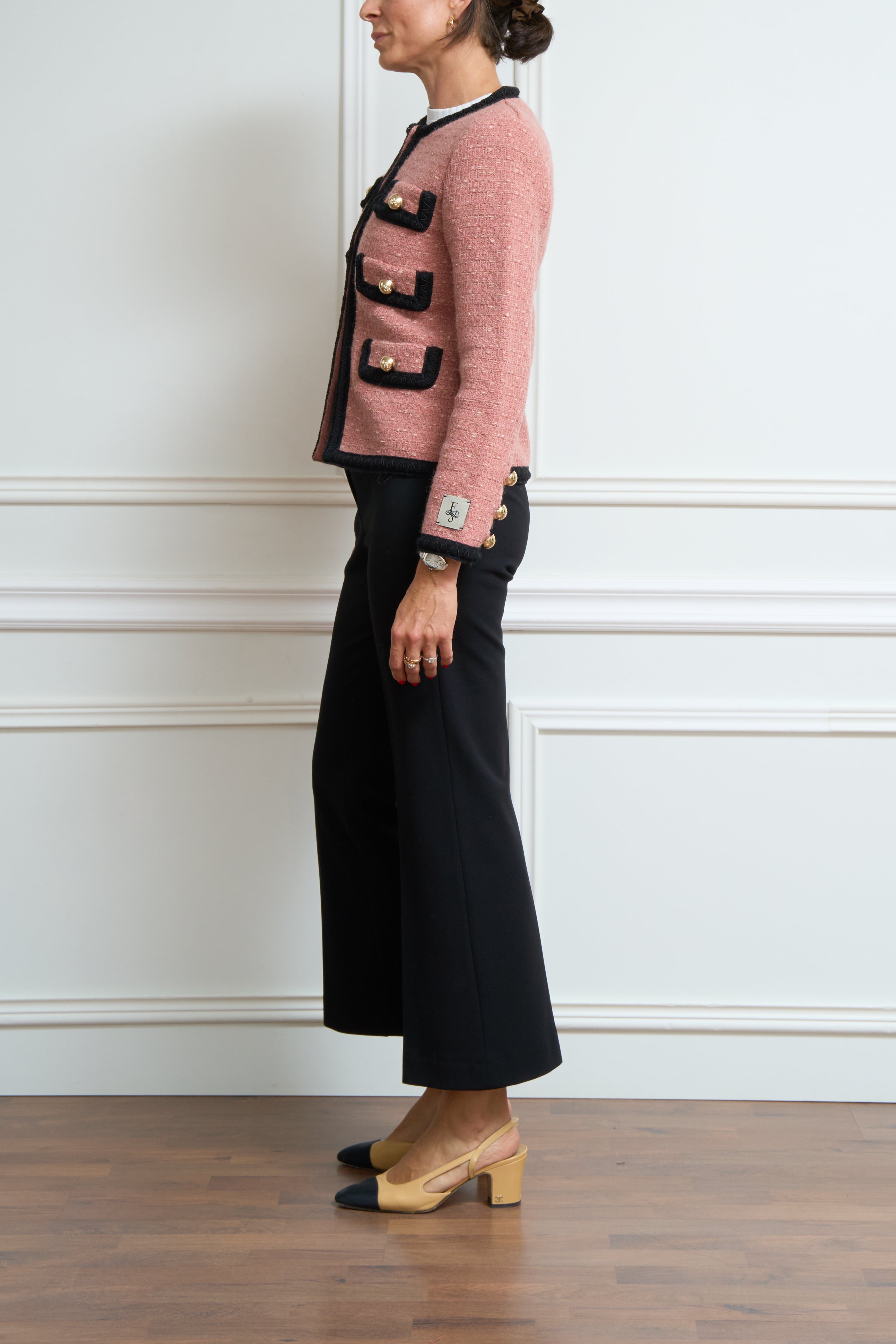 Tweed-Blazer in rosa