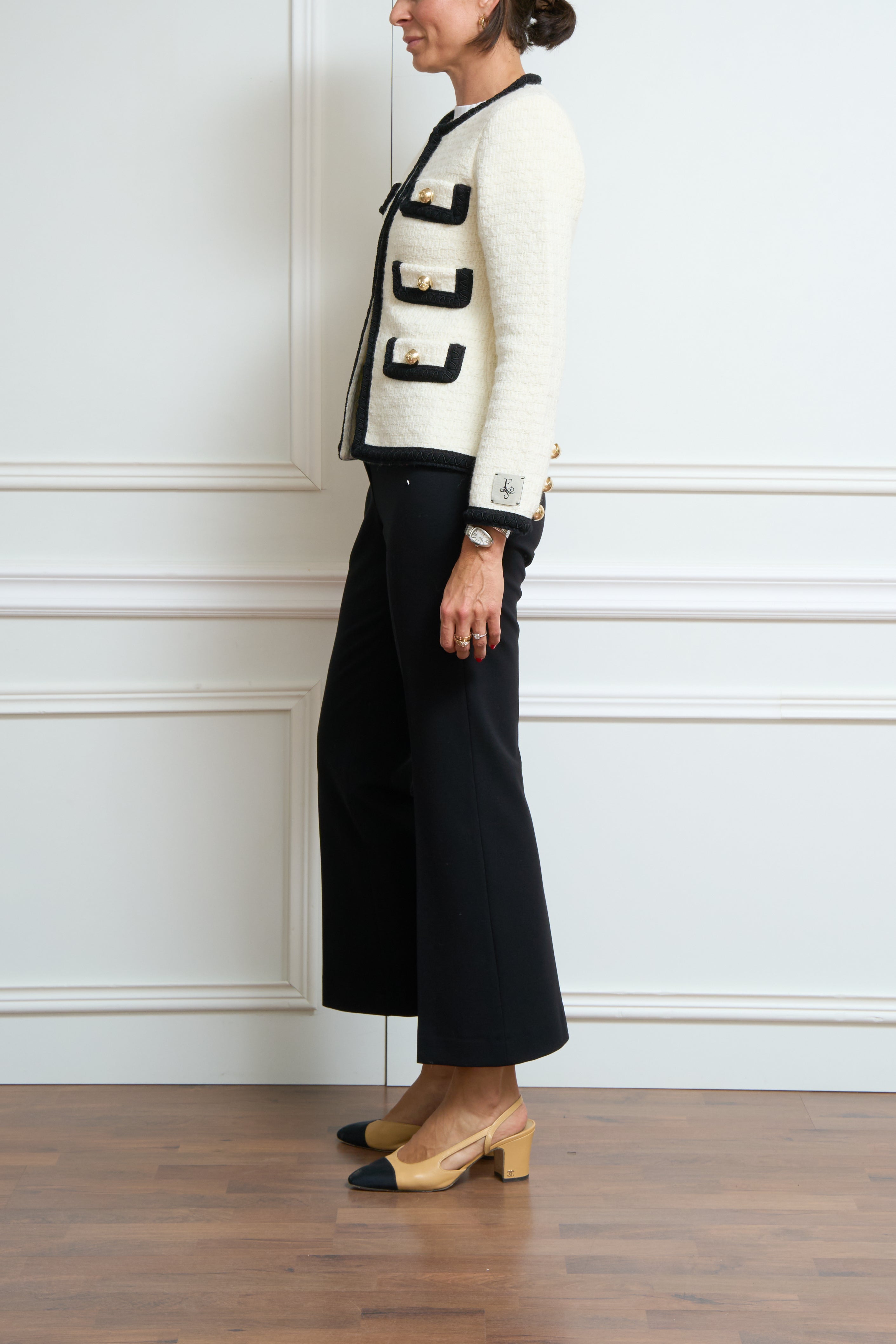 Tweed-Blazer in creme