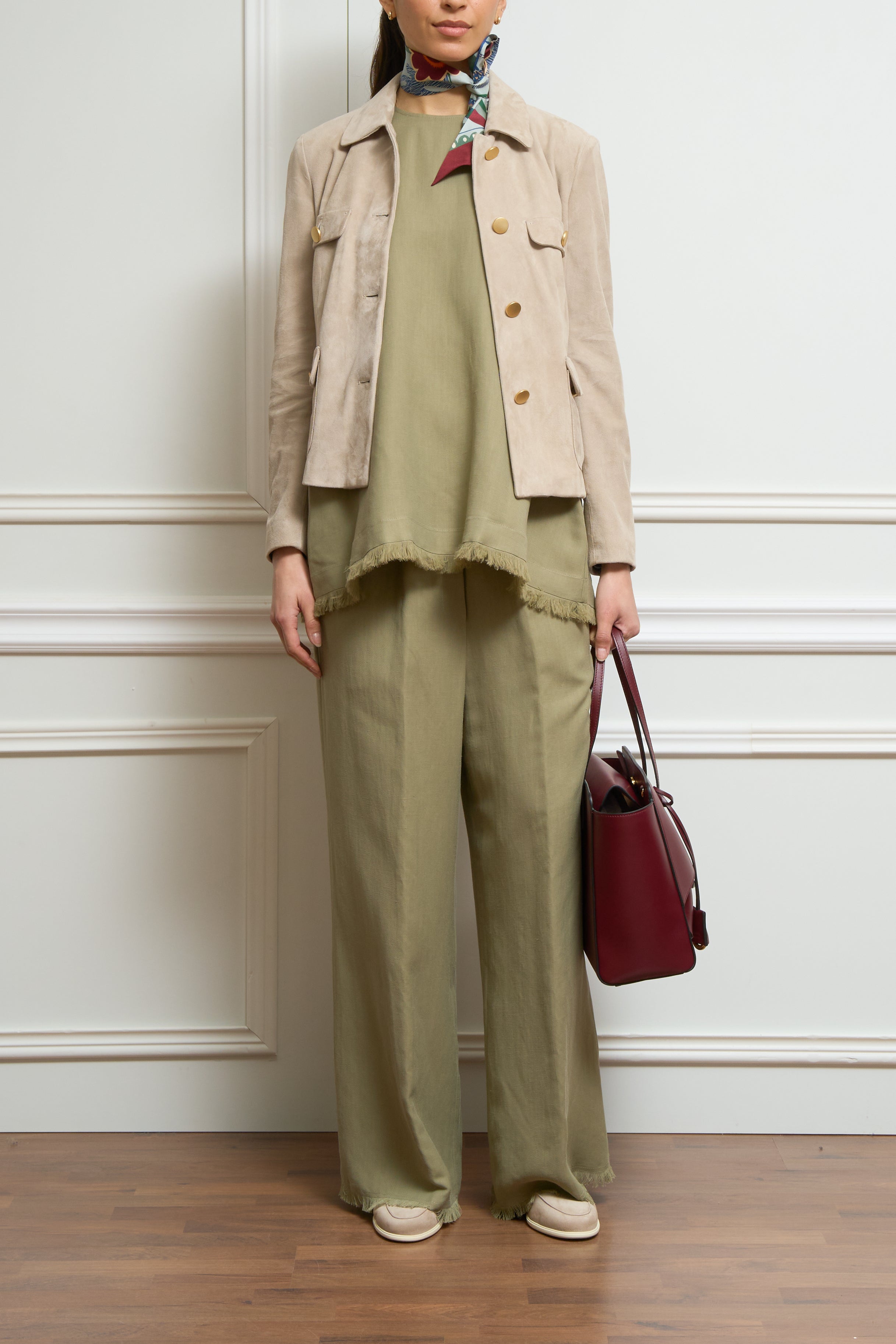 Wildlederblazer in beige