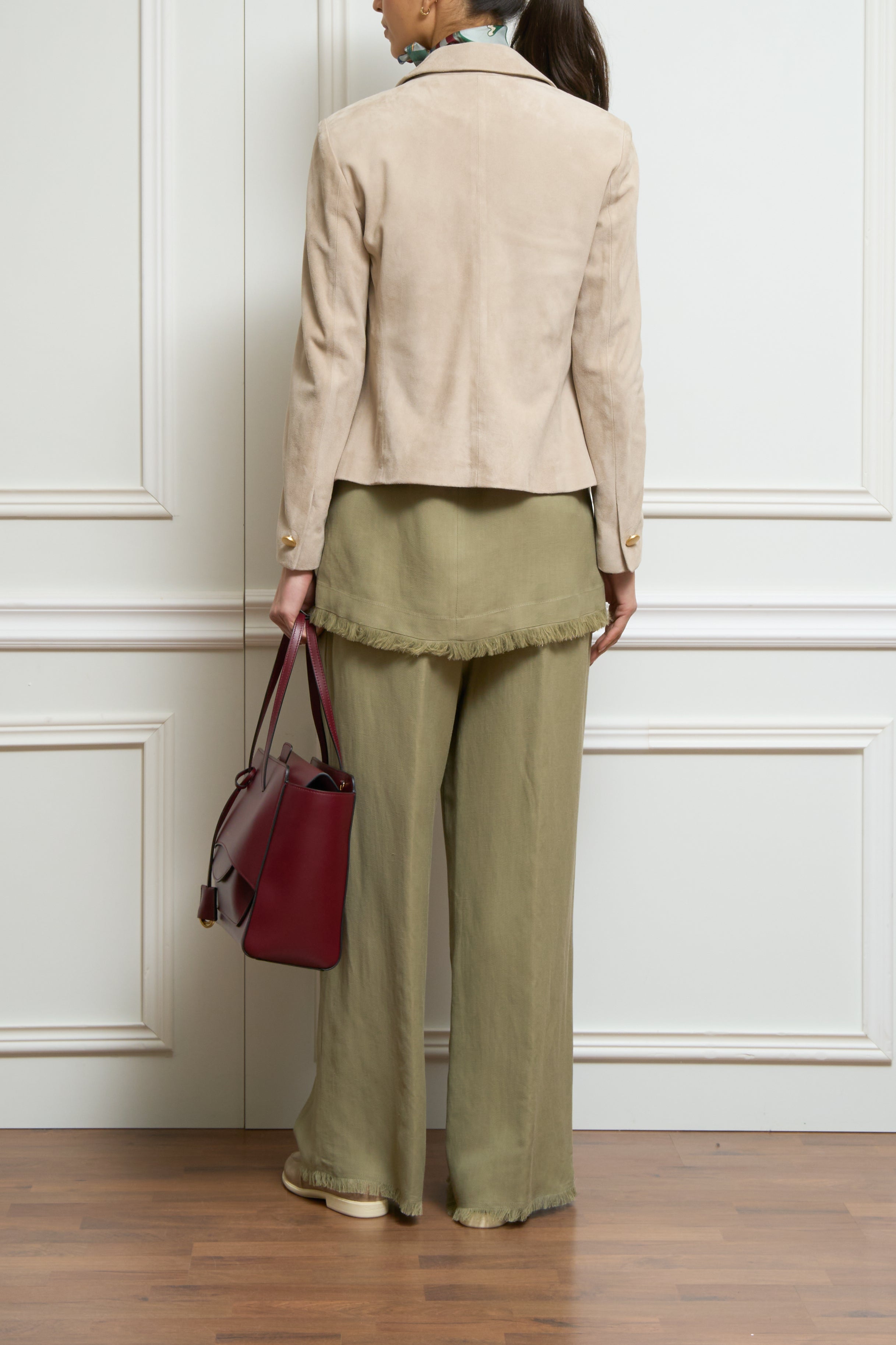 Wildlederblazer in beige