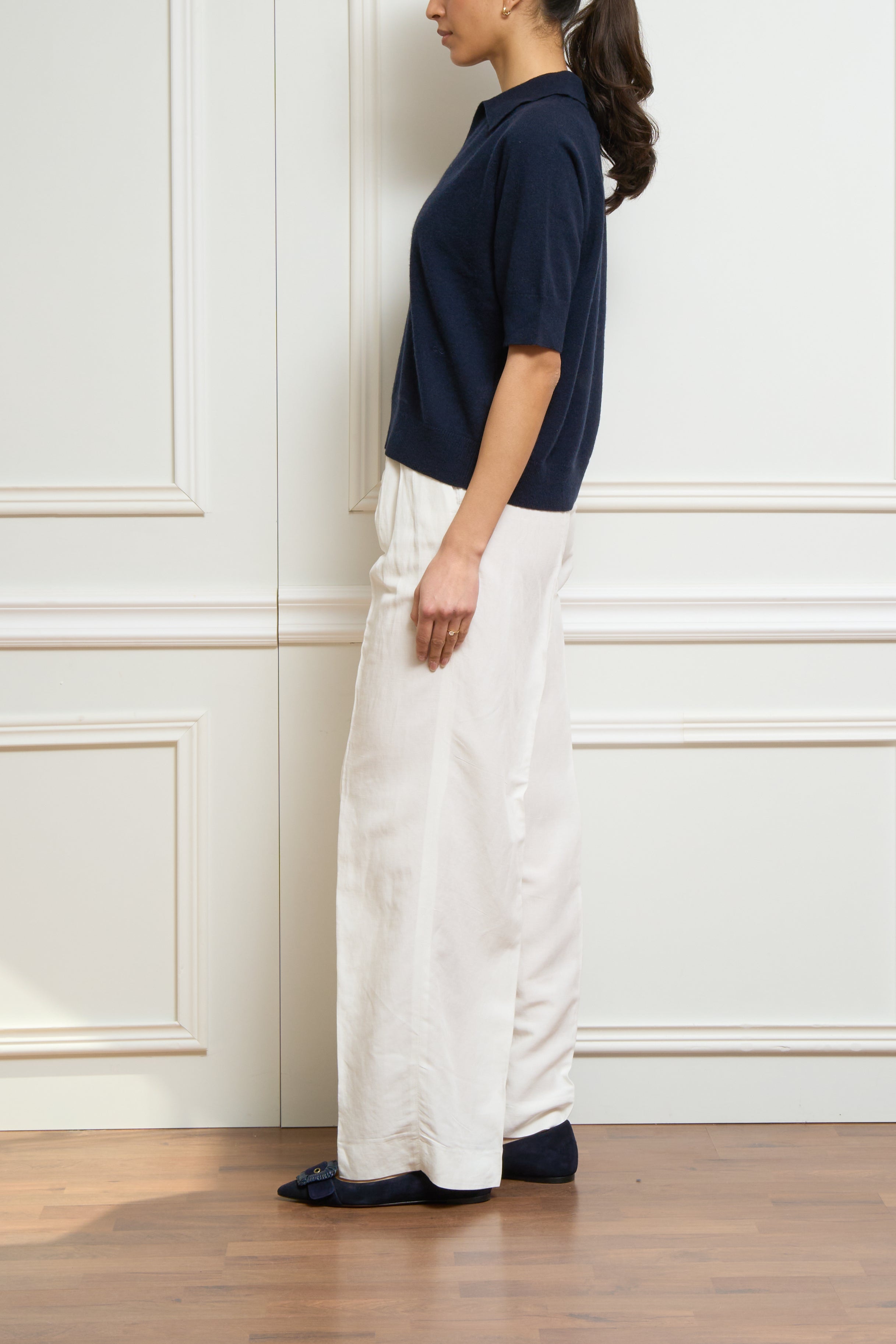 Strickpolo in marine