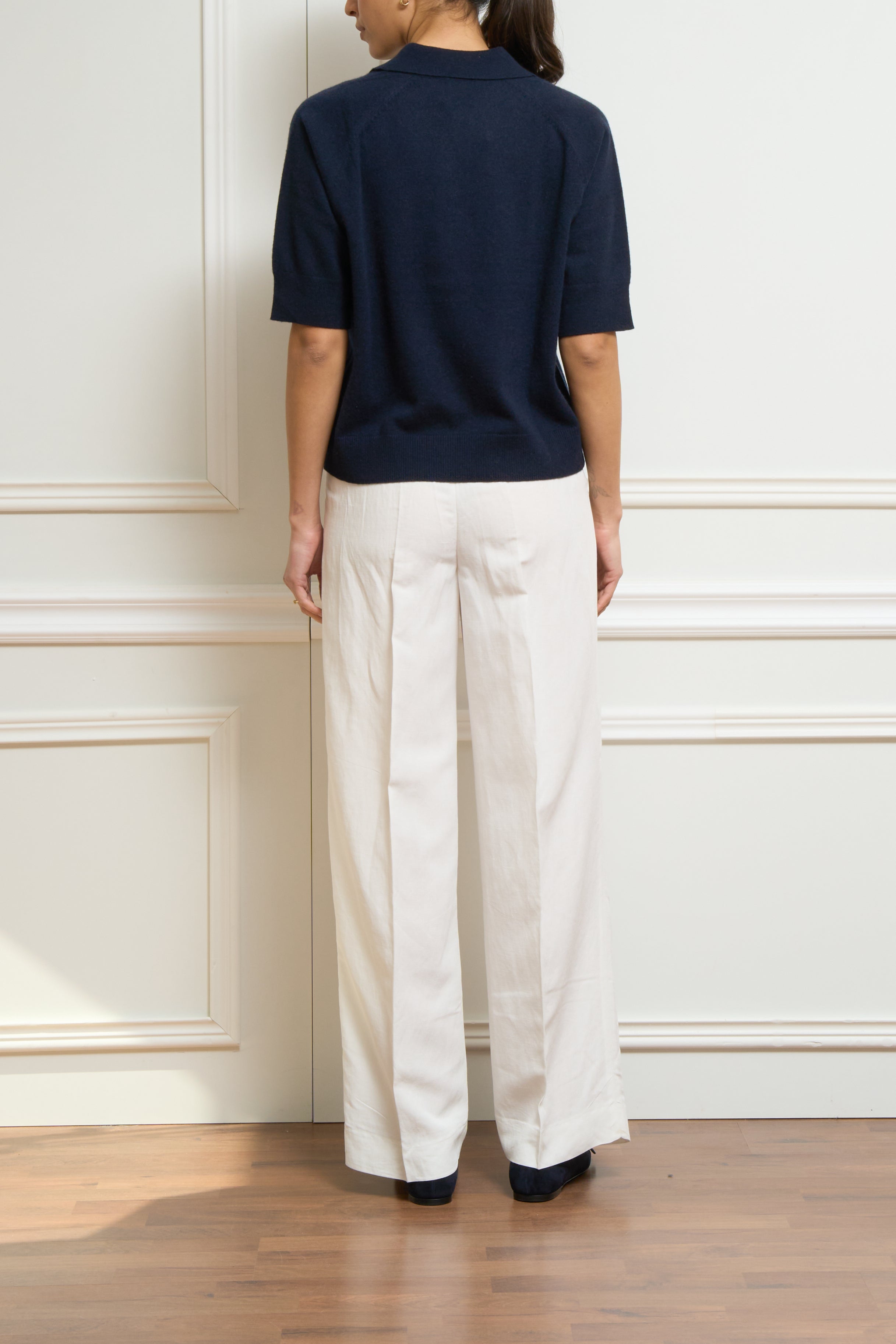 Strickpolo in marine