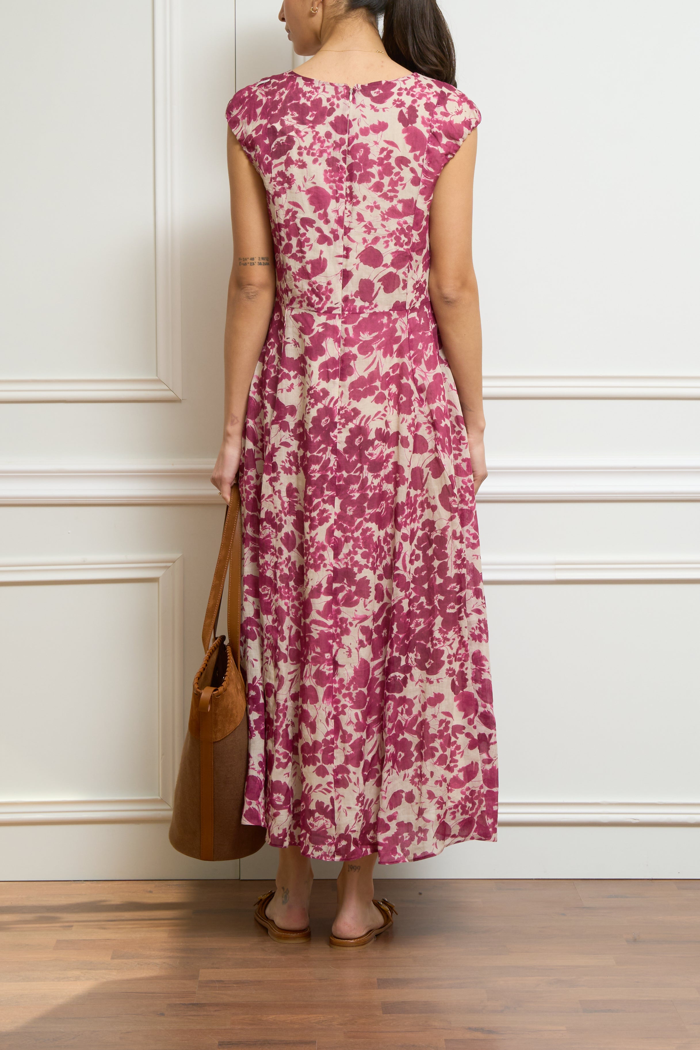 Kleid 'Peonie' in magenta/creme