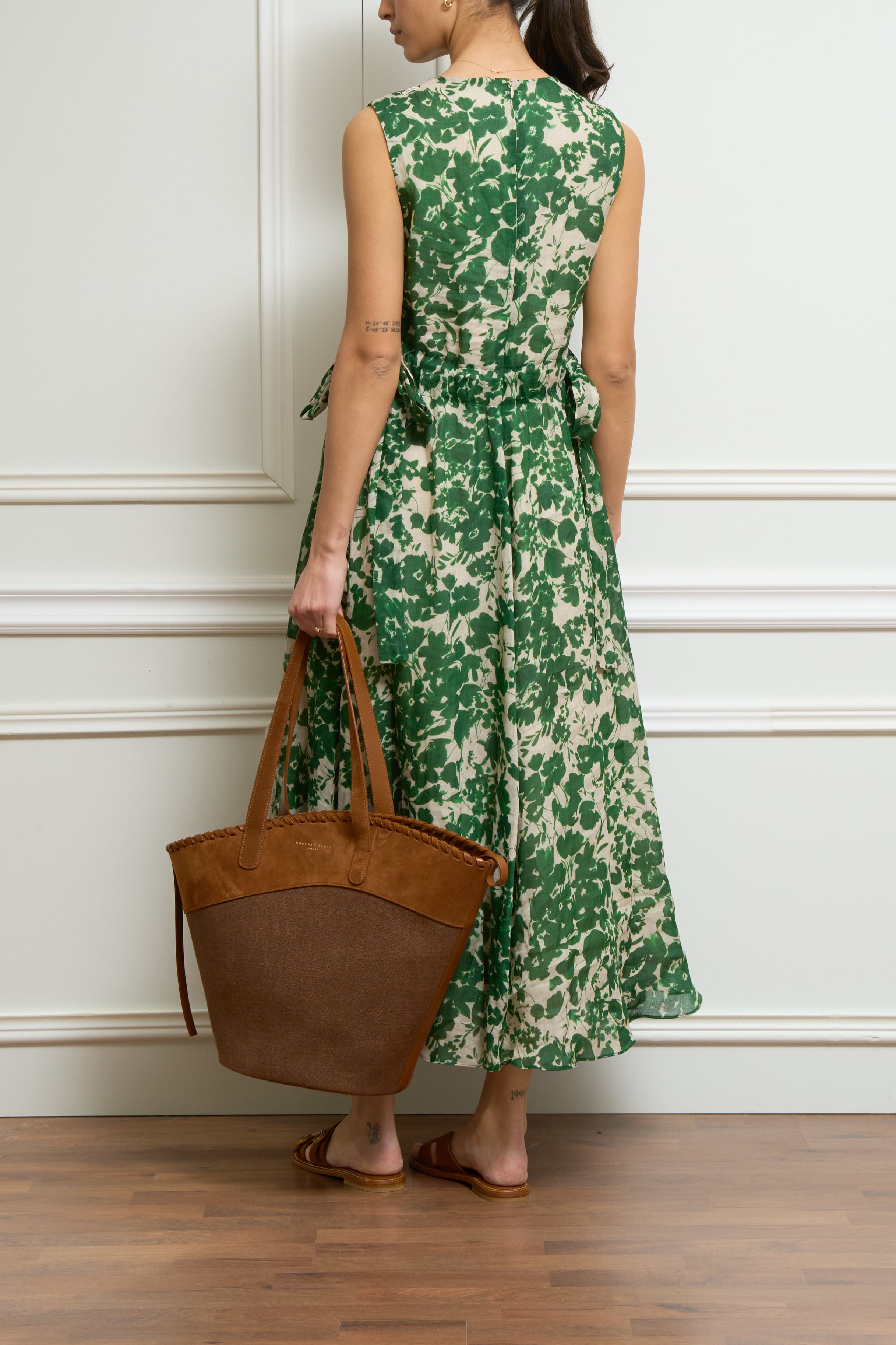 Kleid 'Alibi' in grün/creme