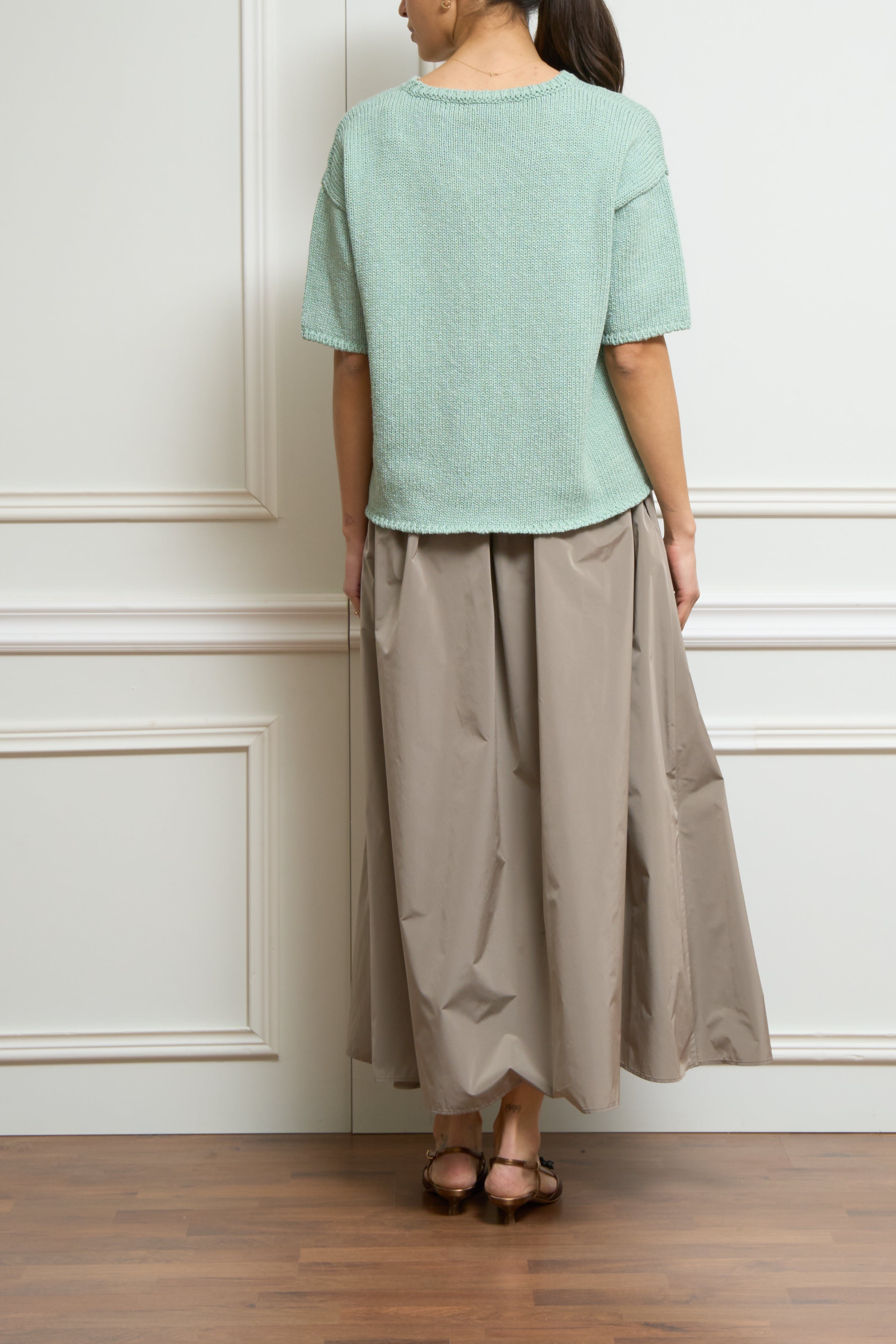 Kurzarmpullover in mint