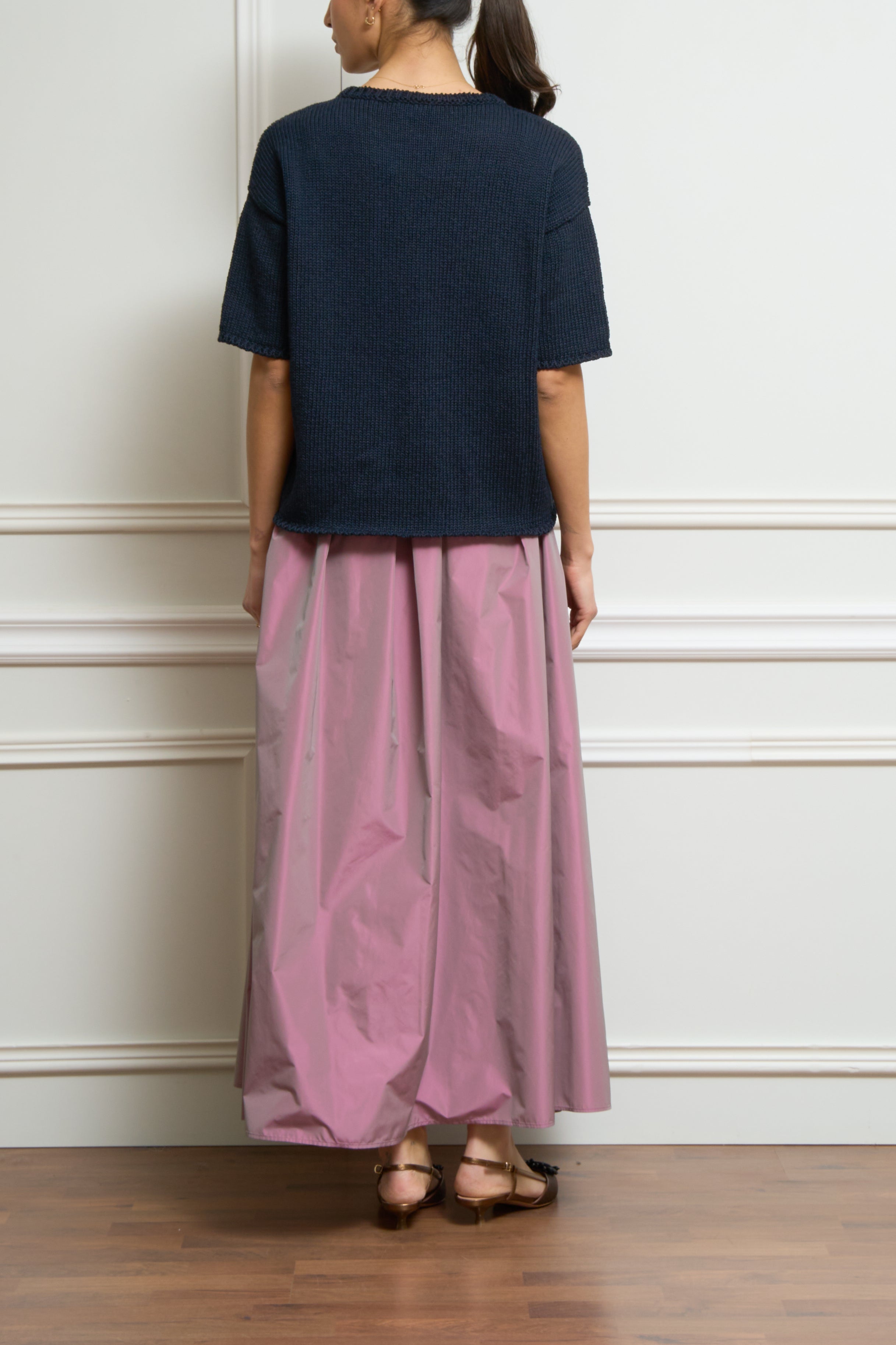 Kurzarmpullover in blau