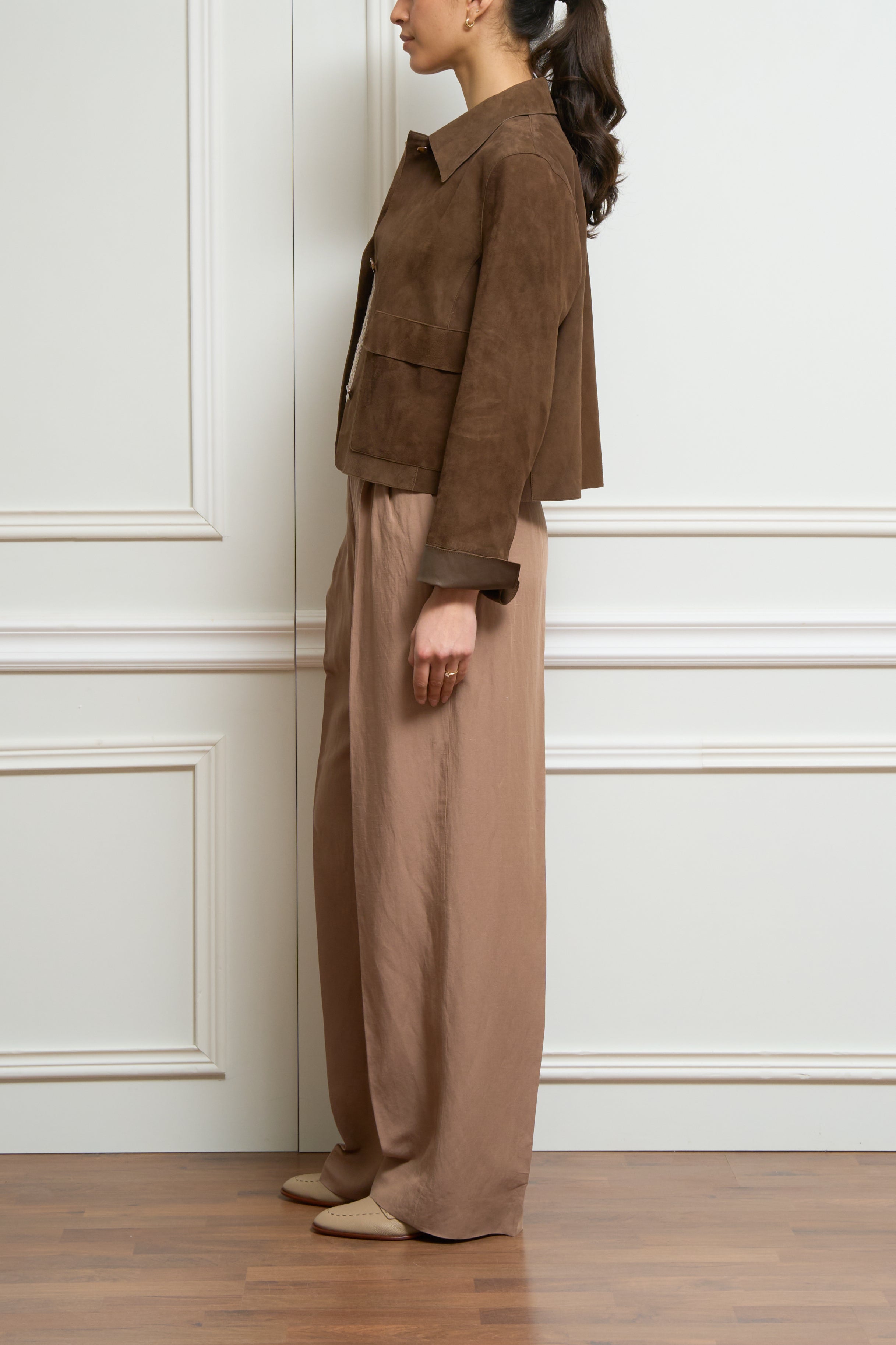 Wildlederjacke in braun