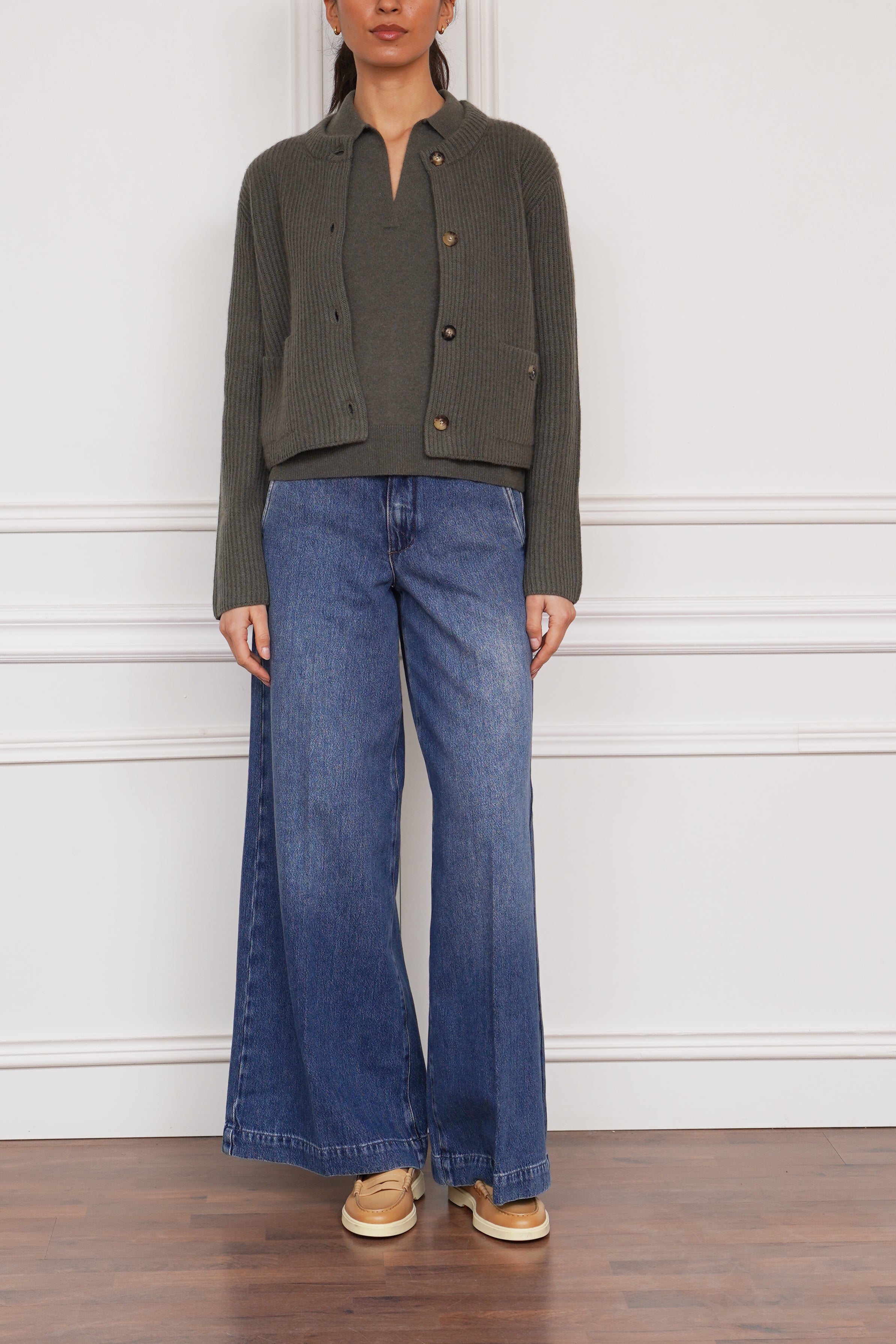 Strickjacke in grün