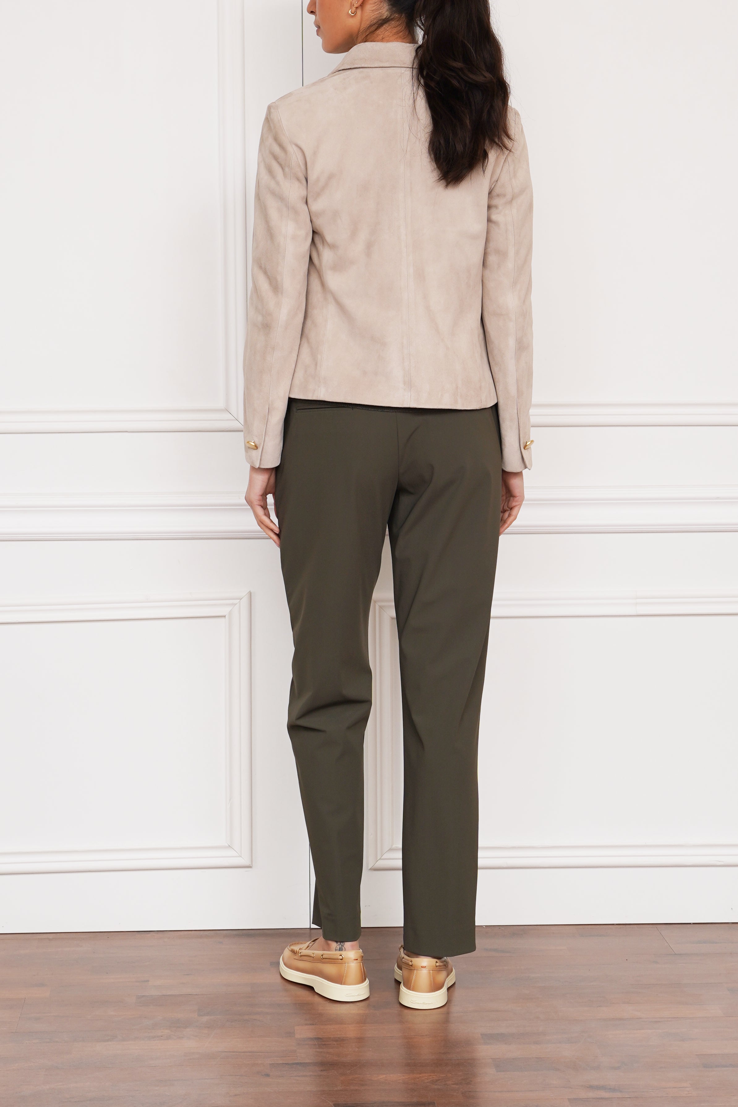 Wildlederblazer in beige