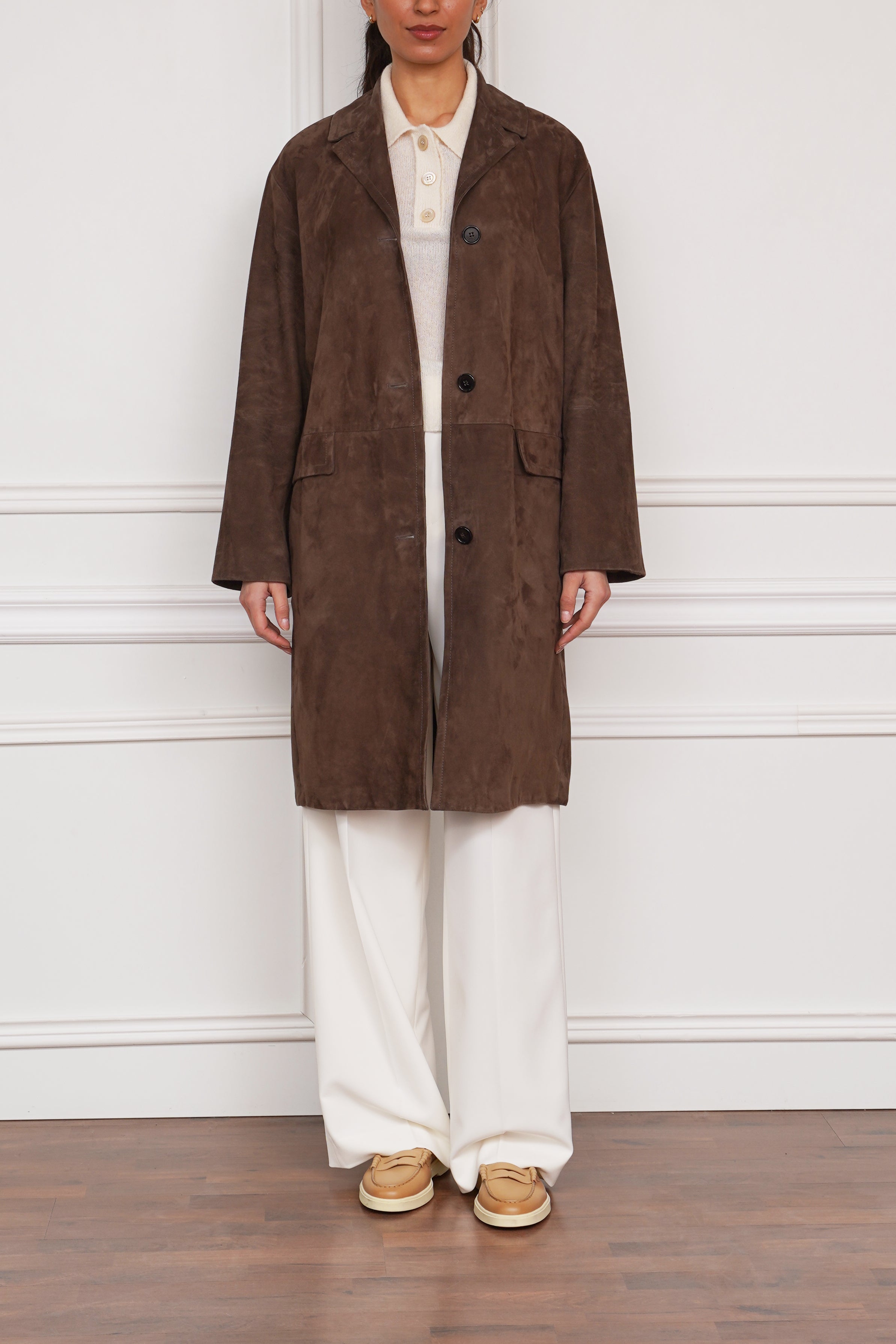 Wildledermantel 'Ortsenia' in braun