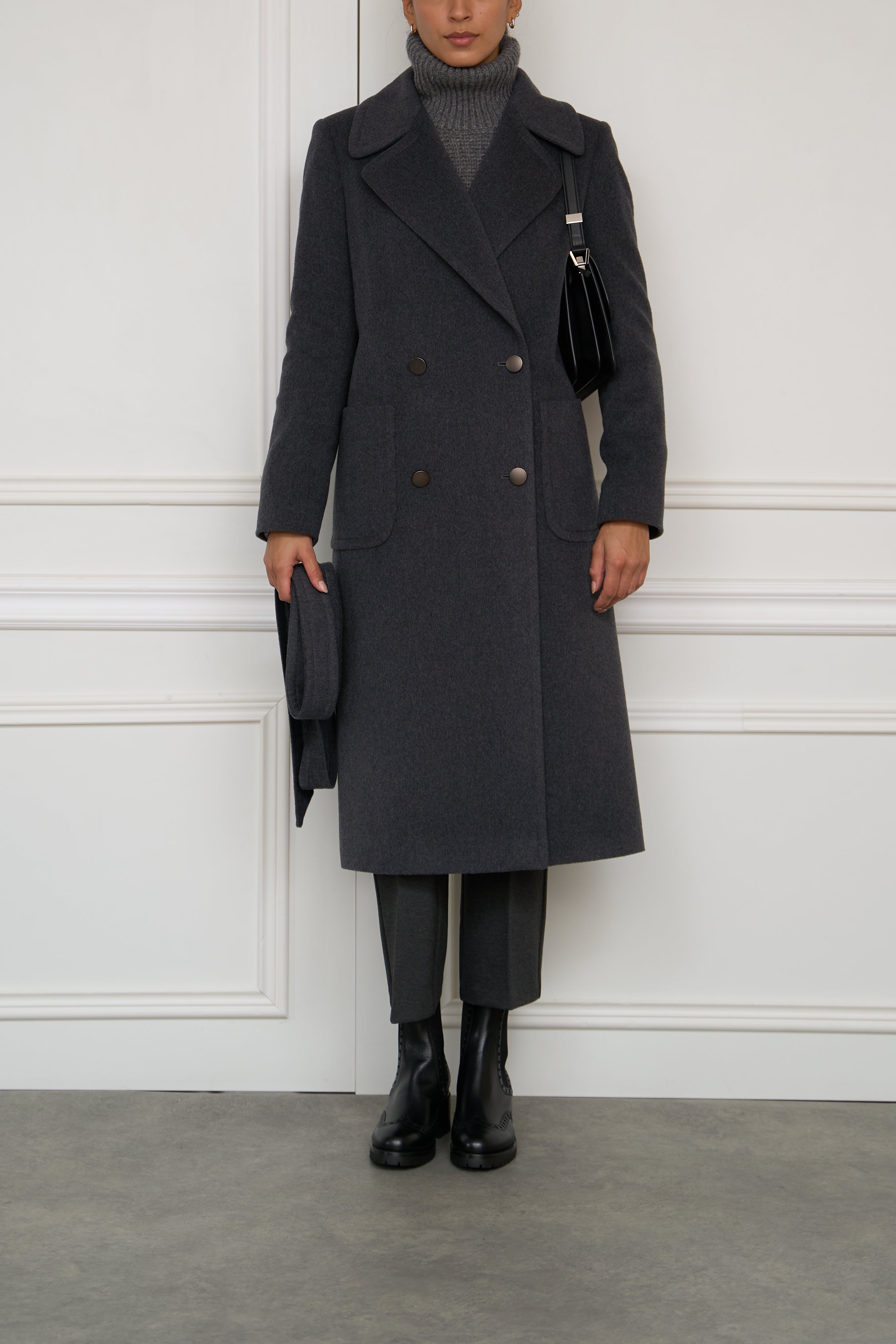 Checked blazer in beige-black