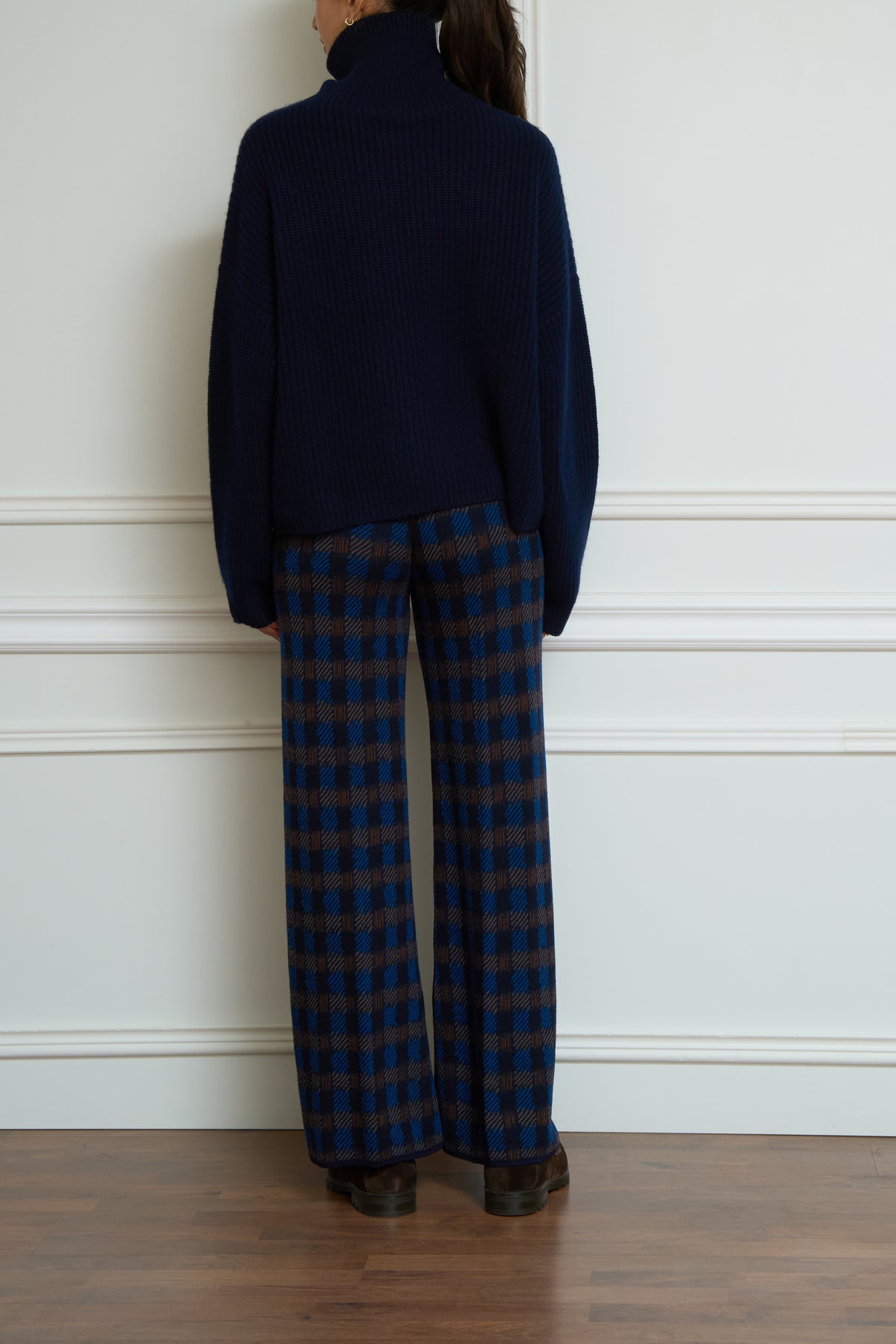 Karierte Hose in blau/braun