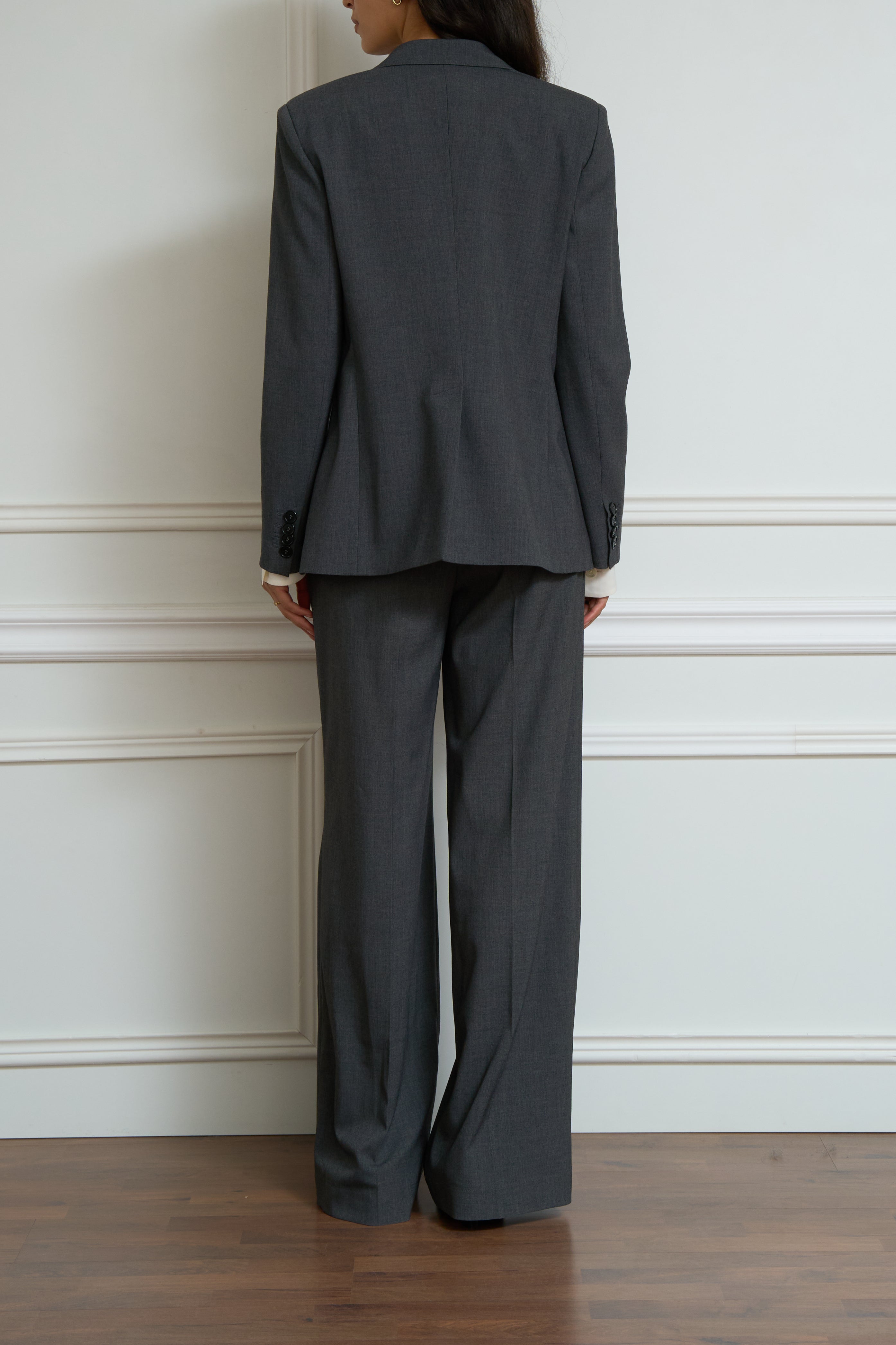 Trouser suit in anthracite