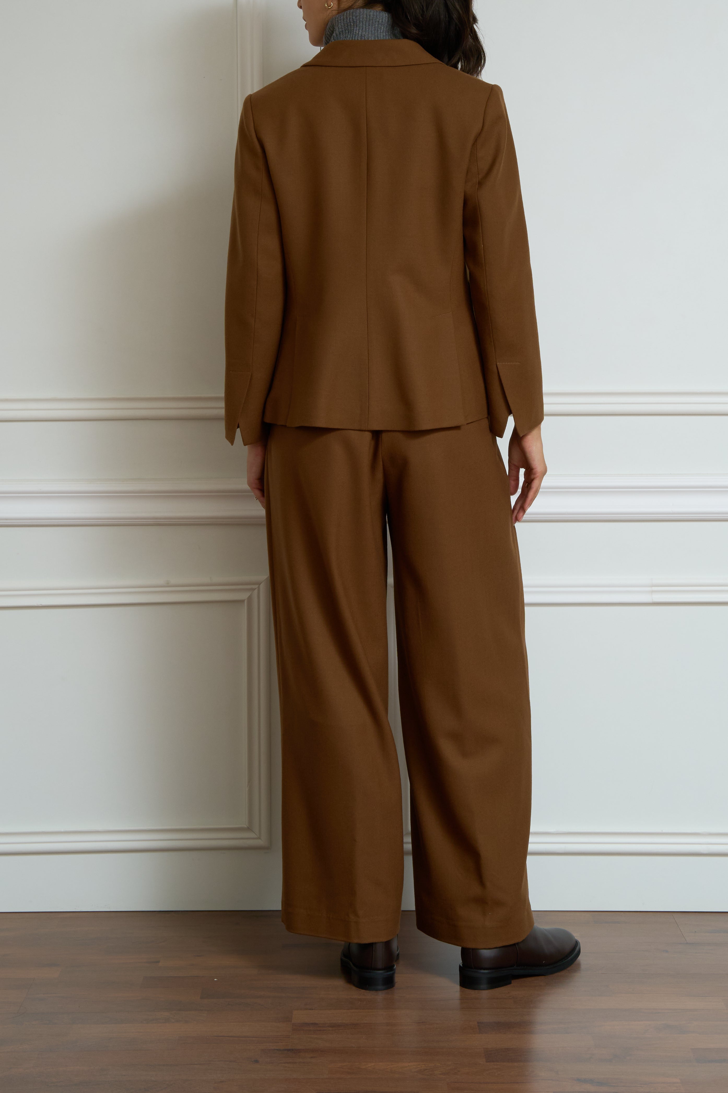 Wollblazer in cognac