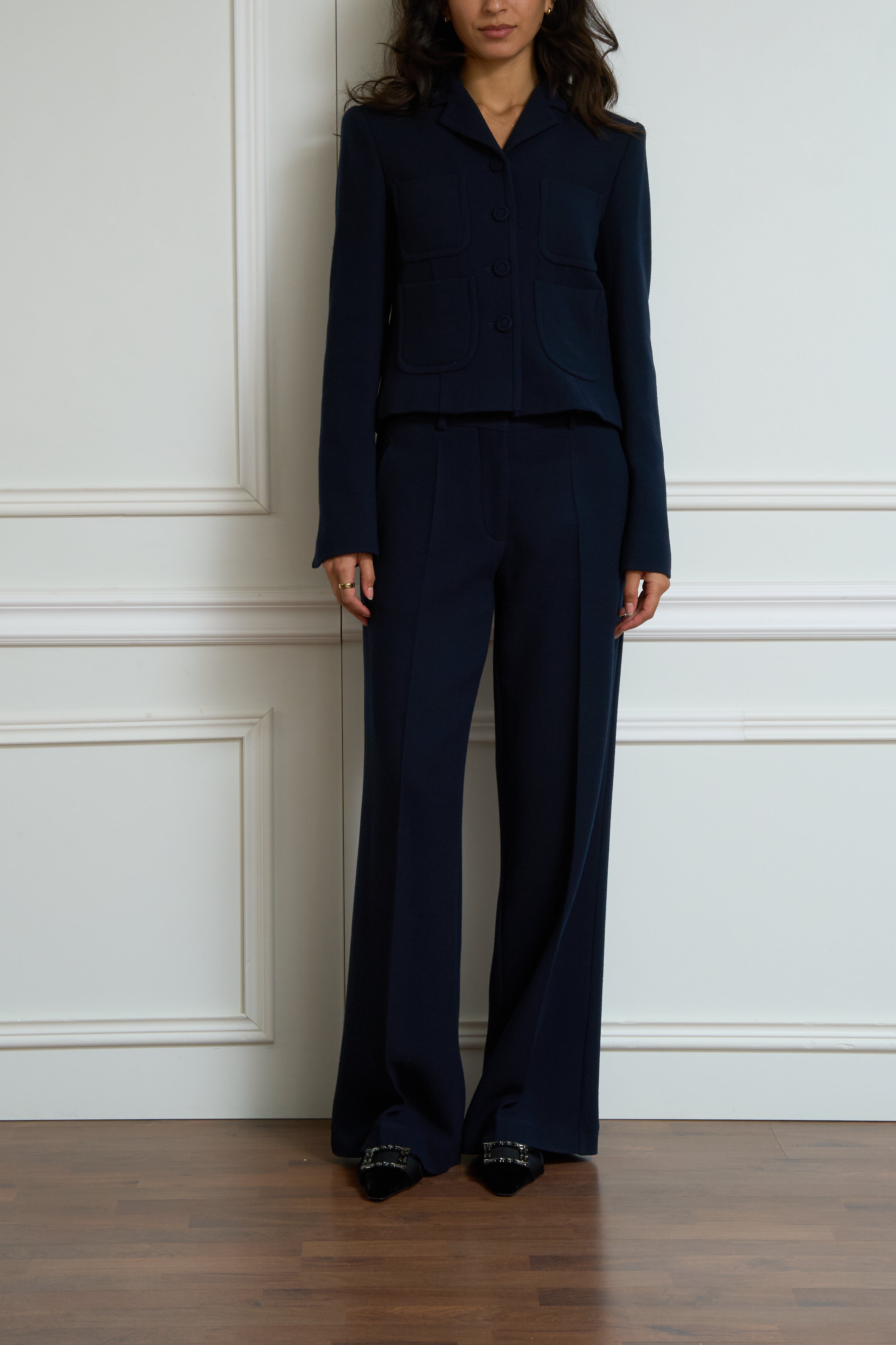 Trouser suit in navy