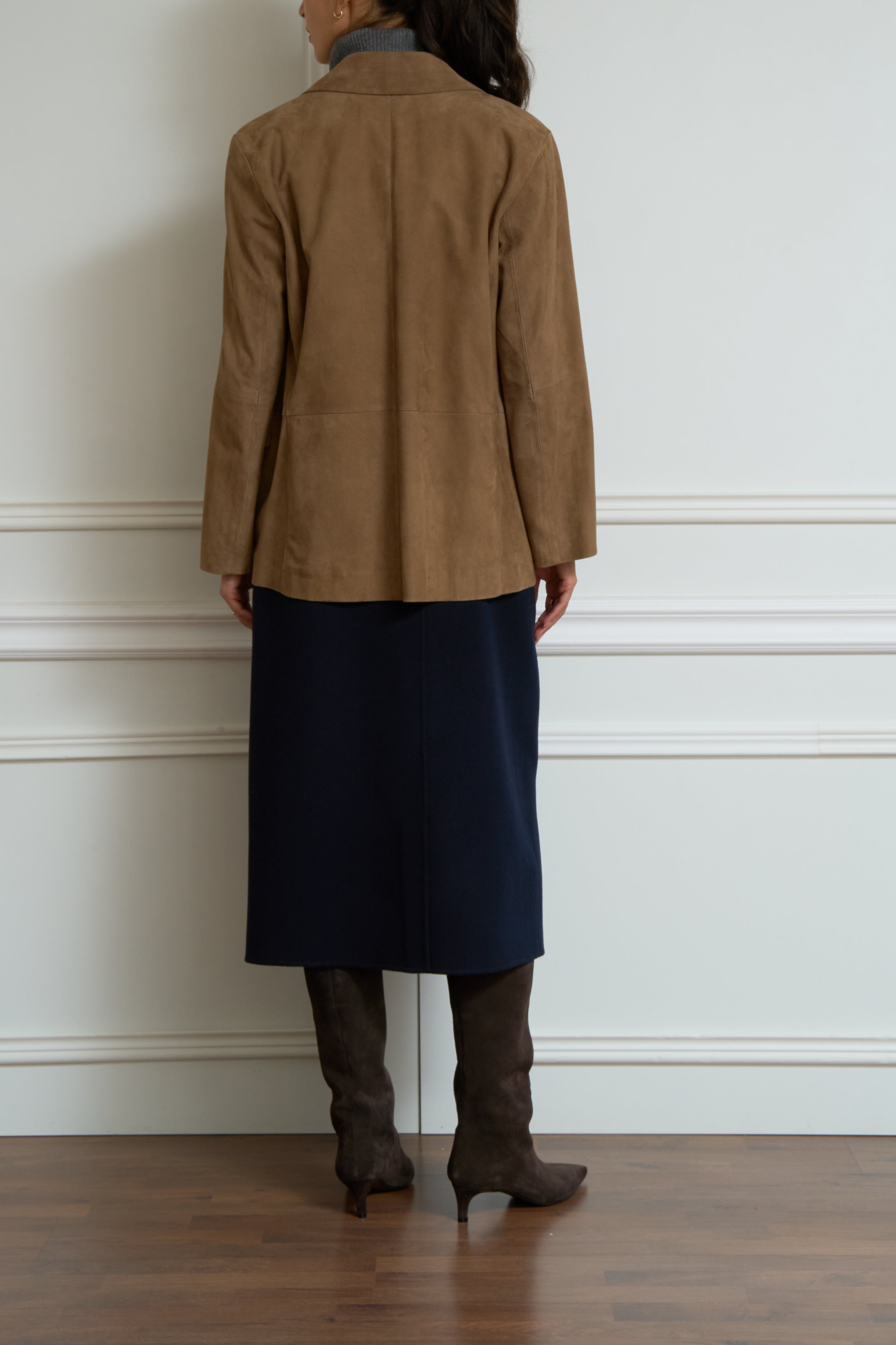 Lederblazer in cognac