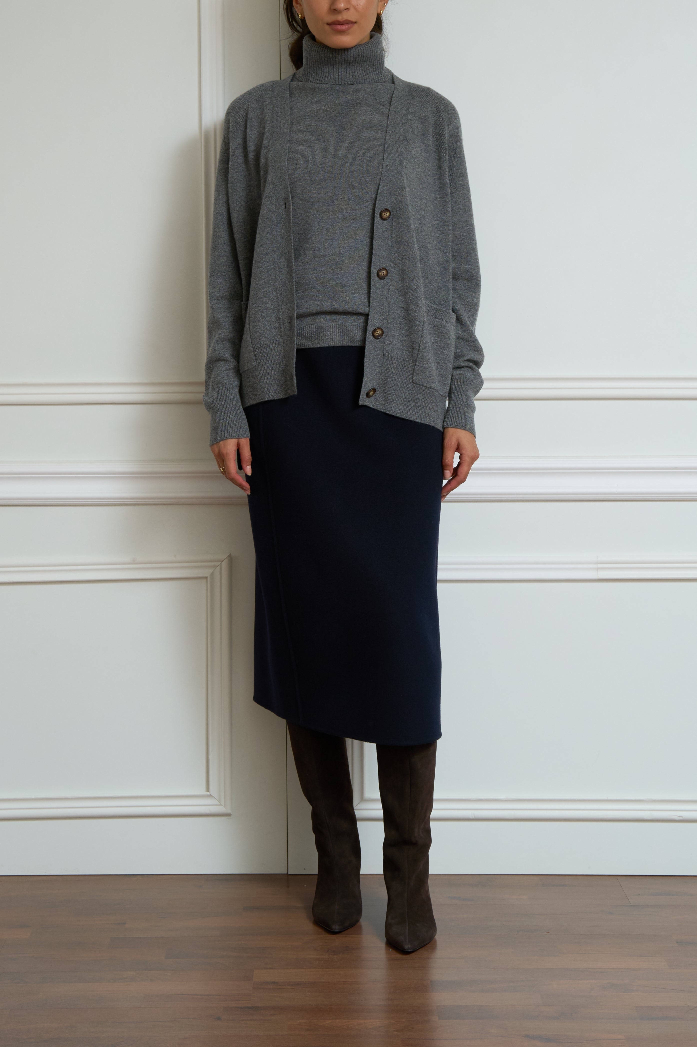 Cashmere cardigan in grey