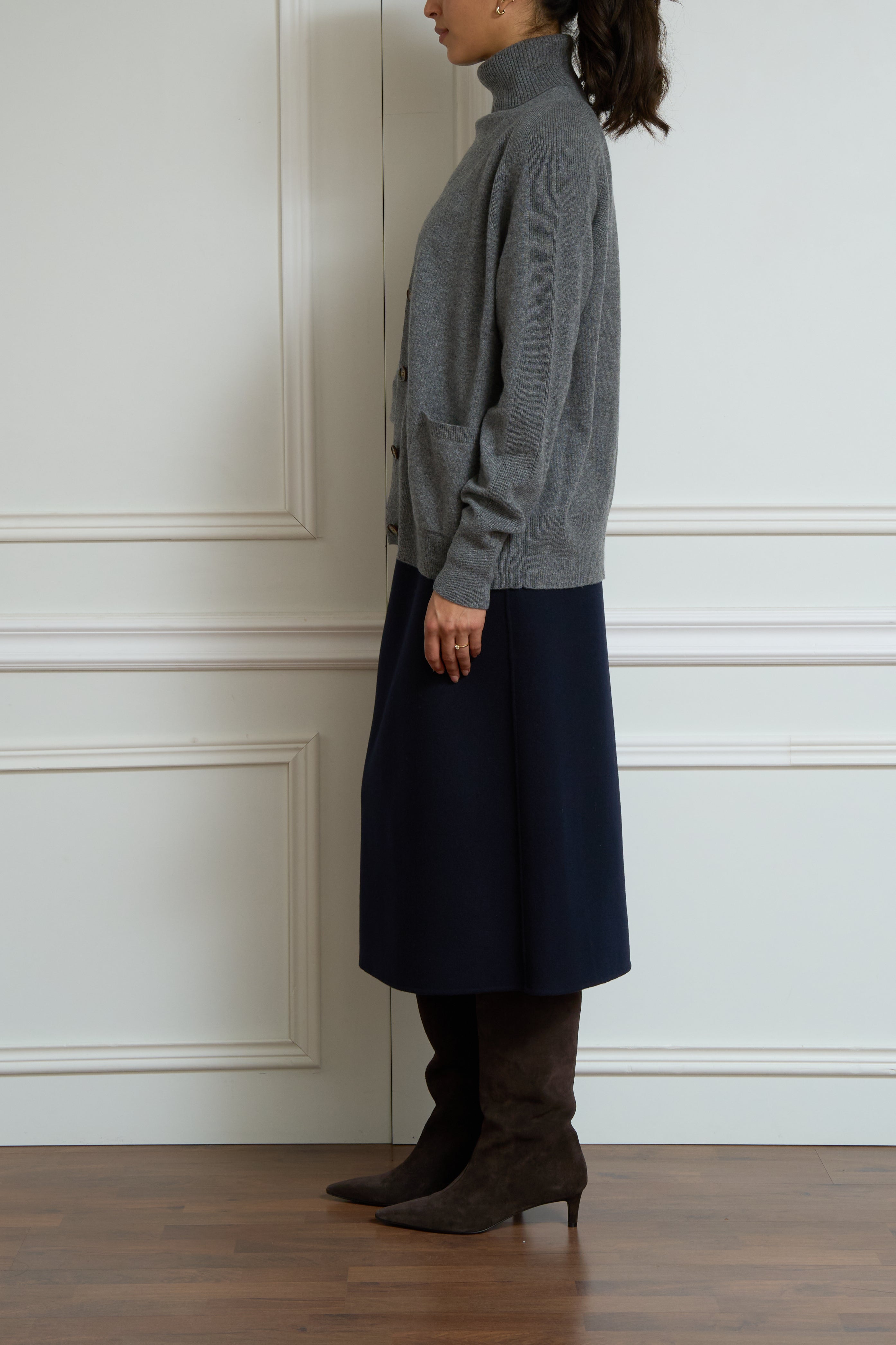 Cashmere cardigan in grey