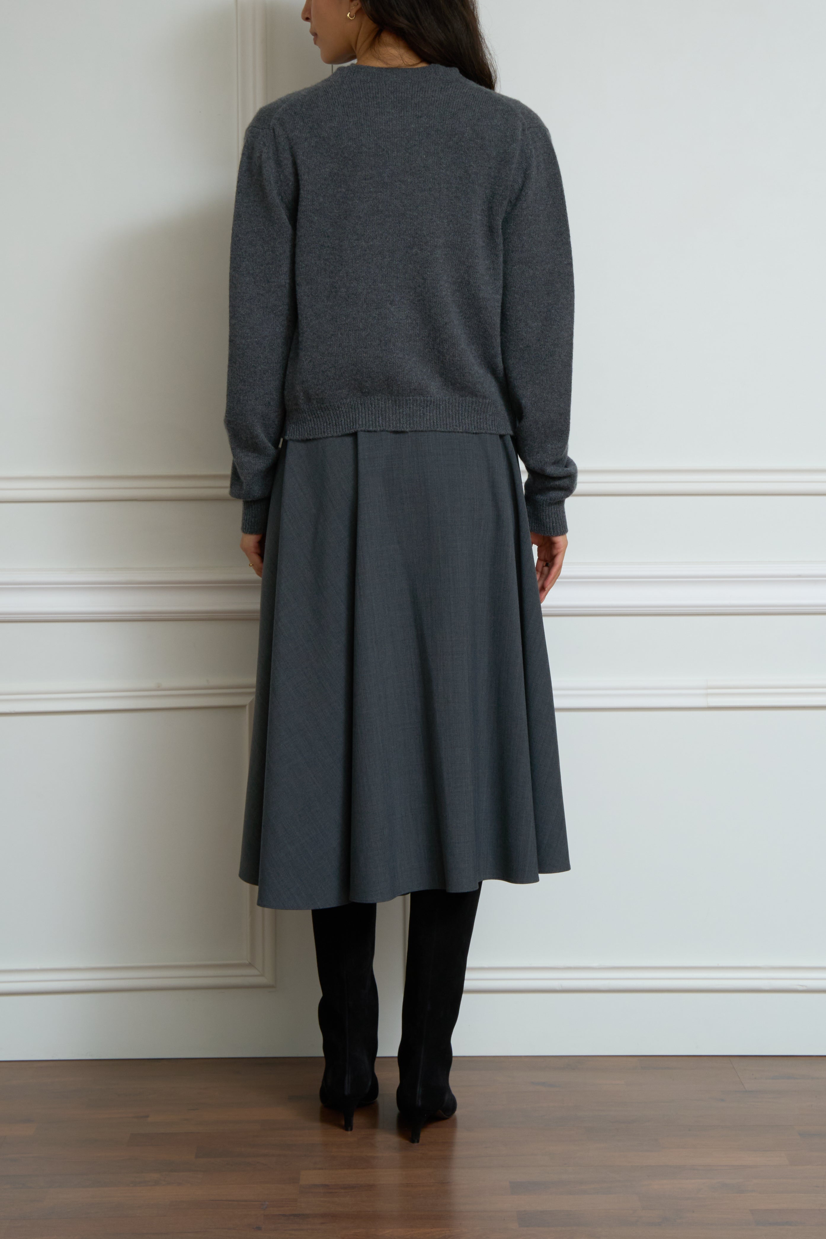 Kaschmir Strickjacke in grau