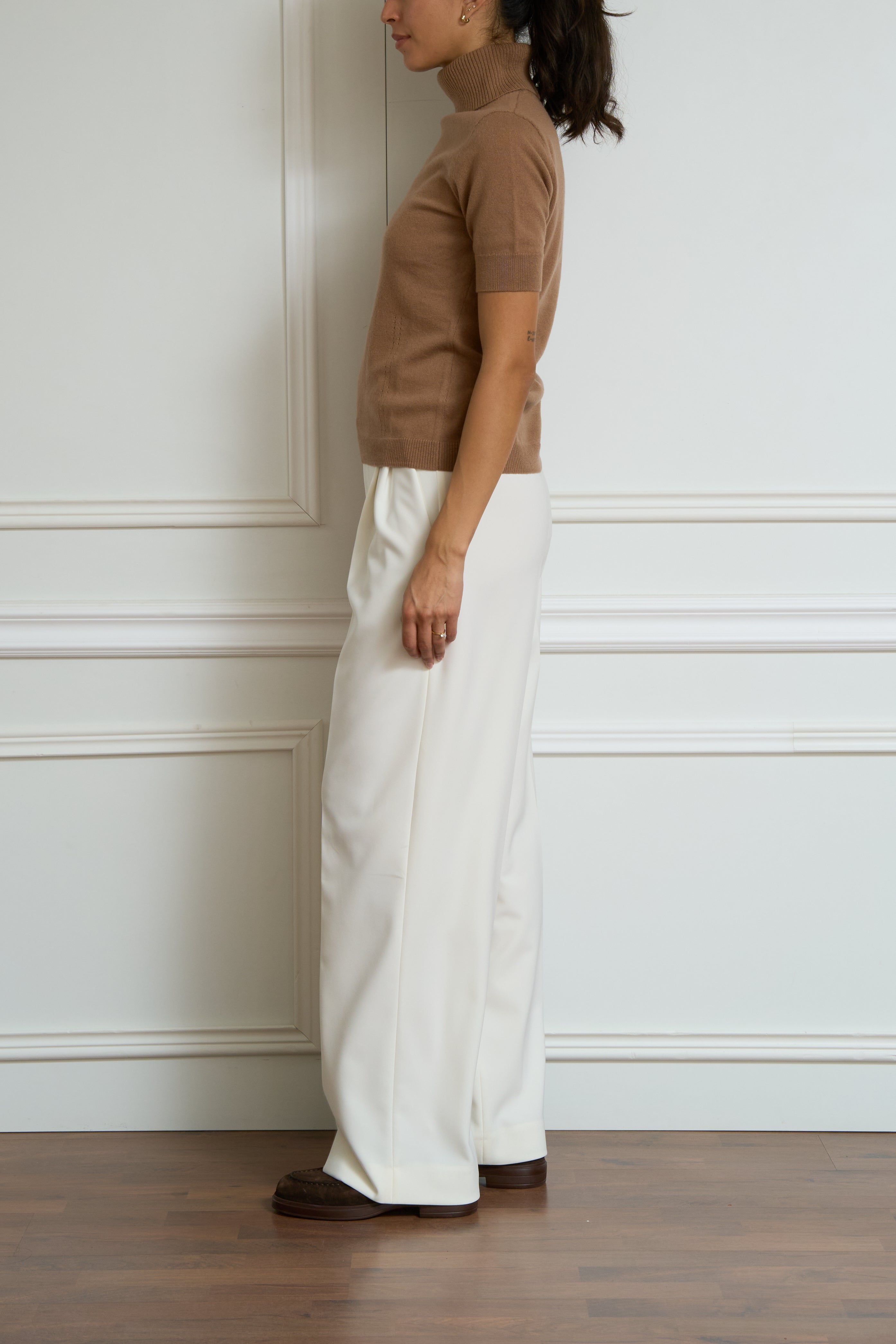 Rollkragenpullover in camel