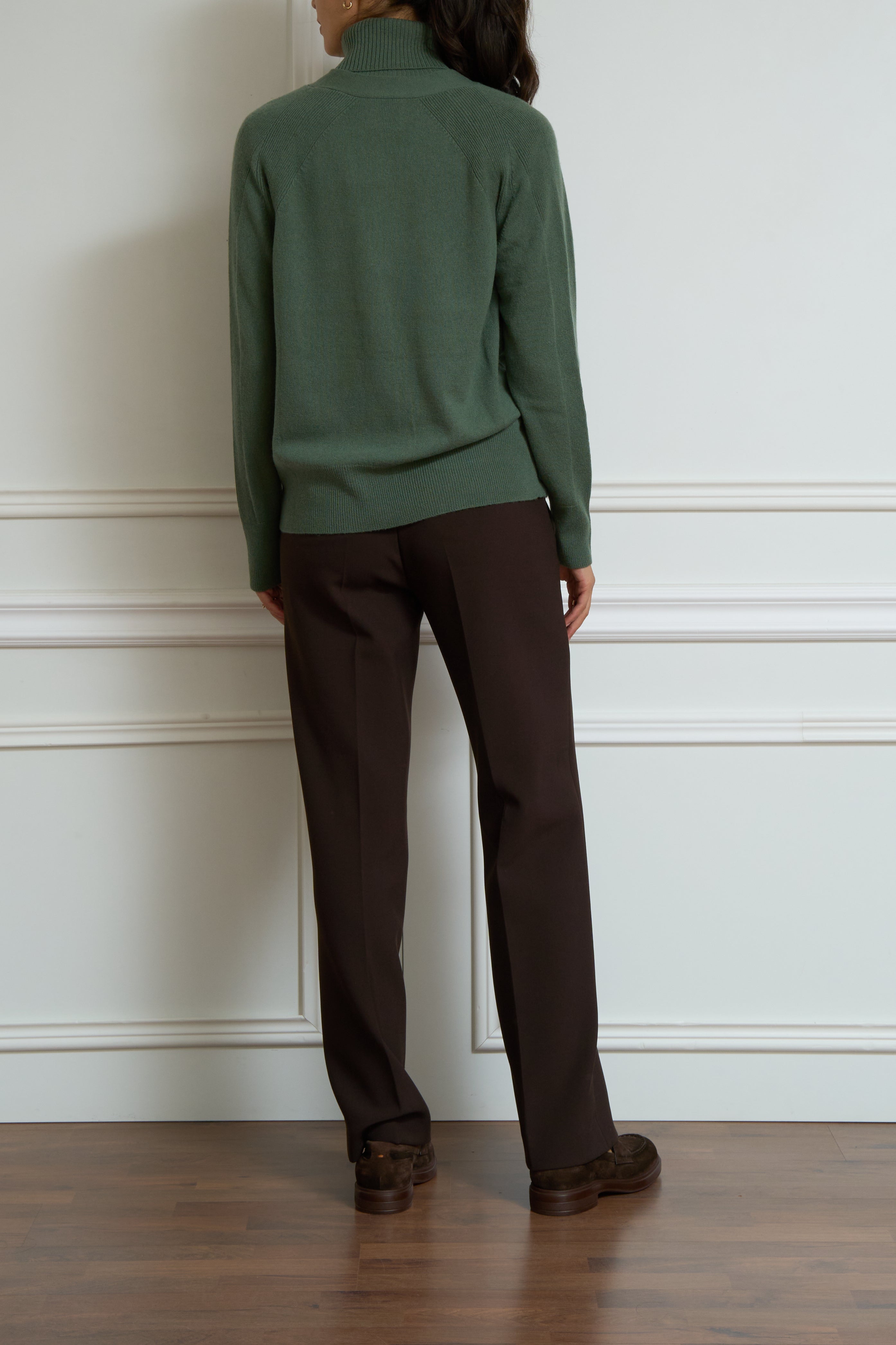 Kaschmir Strickjacke in grün