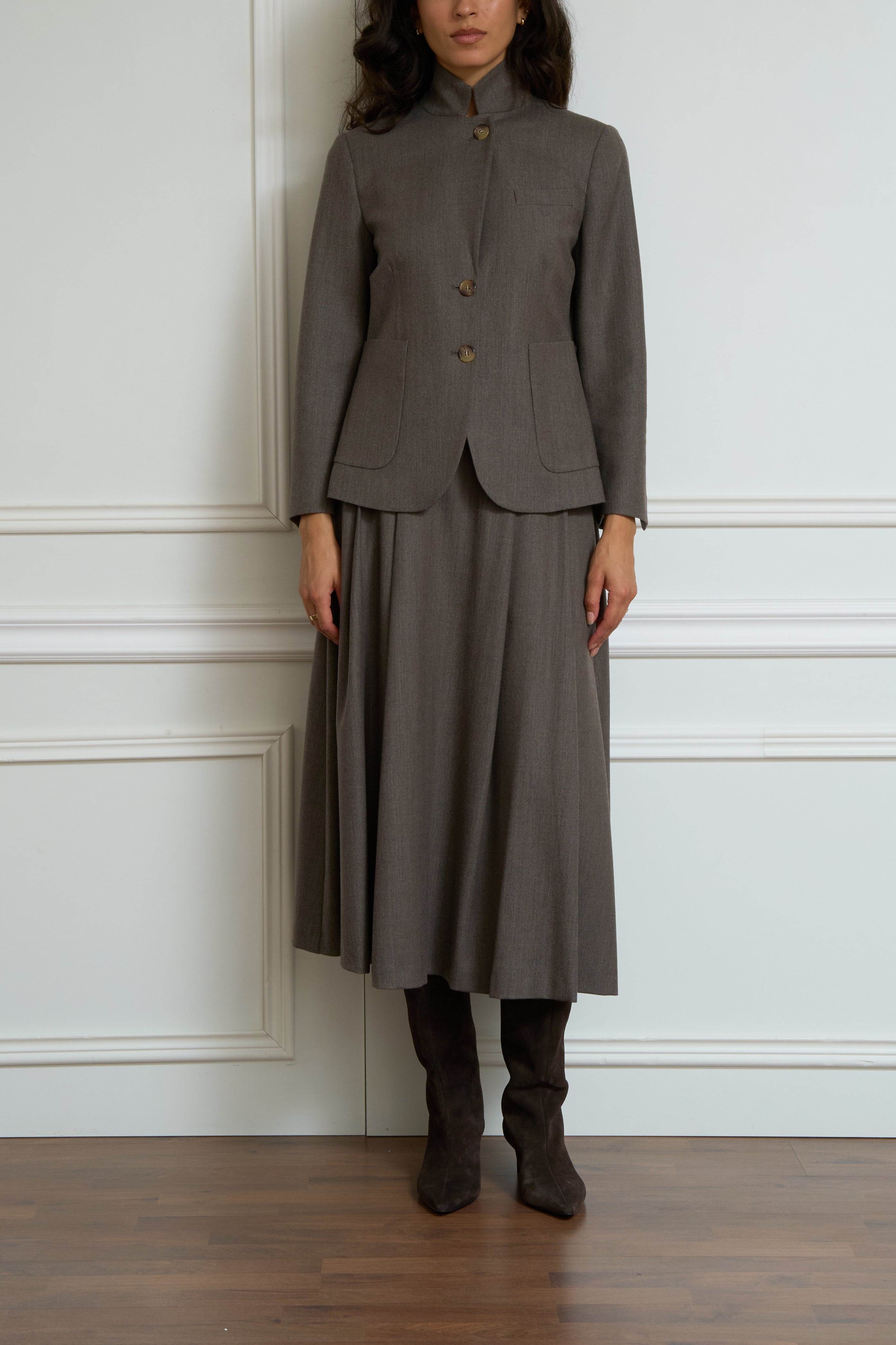 Wollrock in taupe