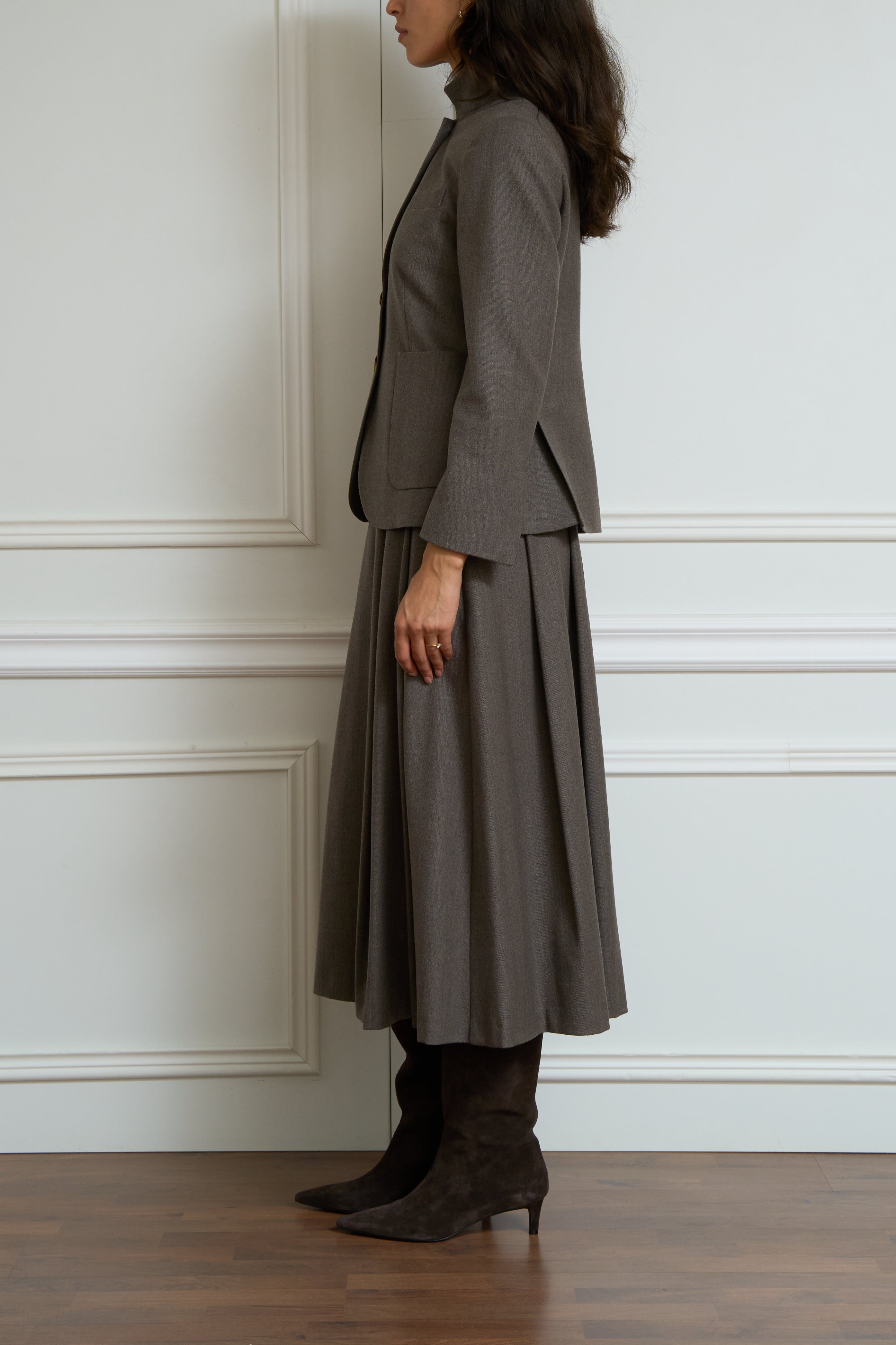 Wollrock in taupe