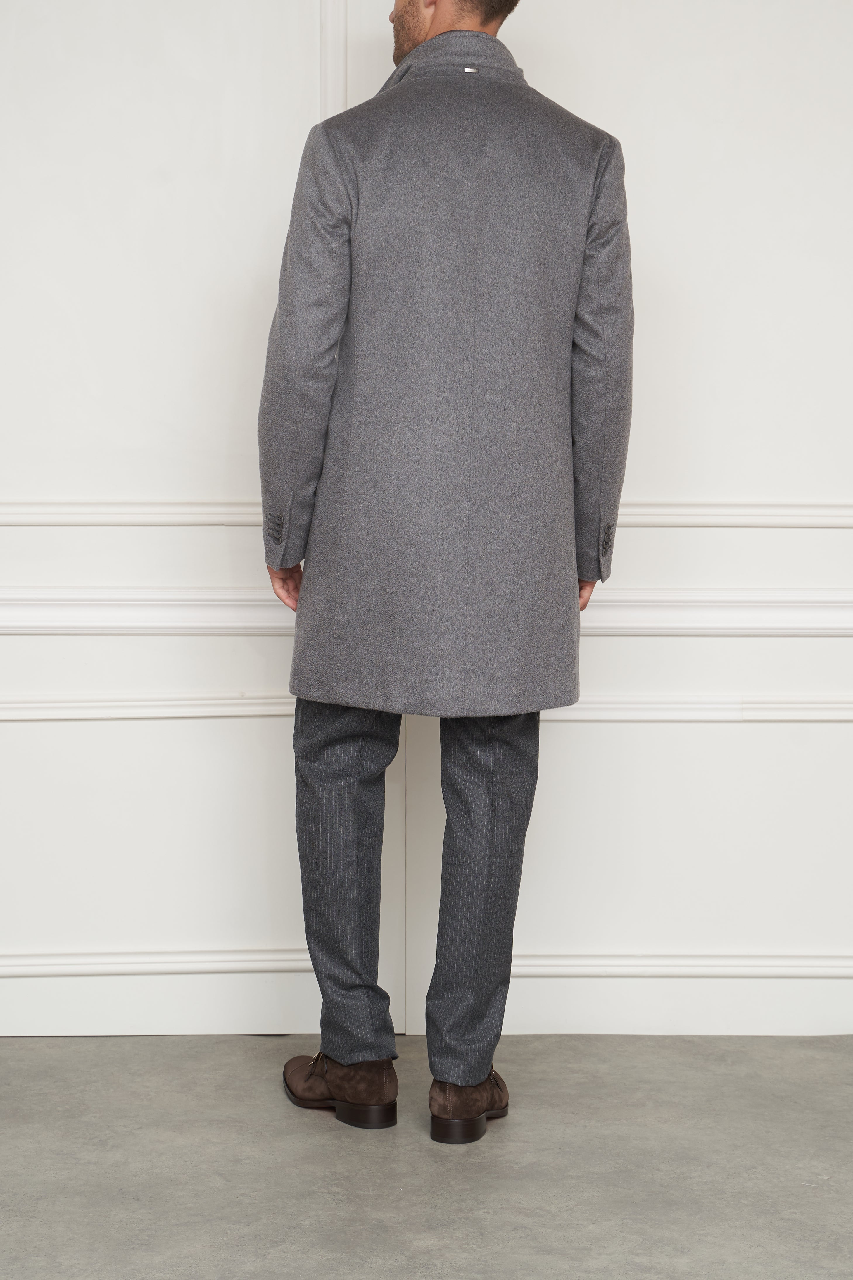 Cashmere Kurzmantel in grau