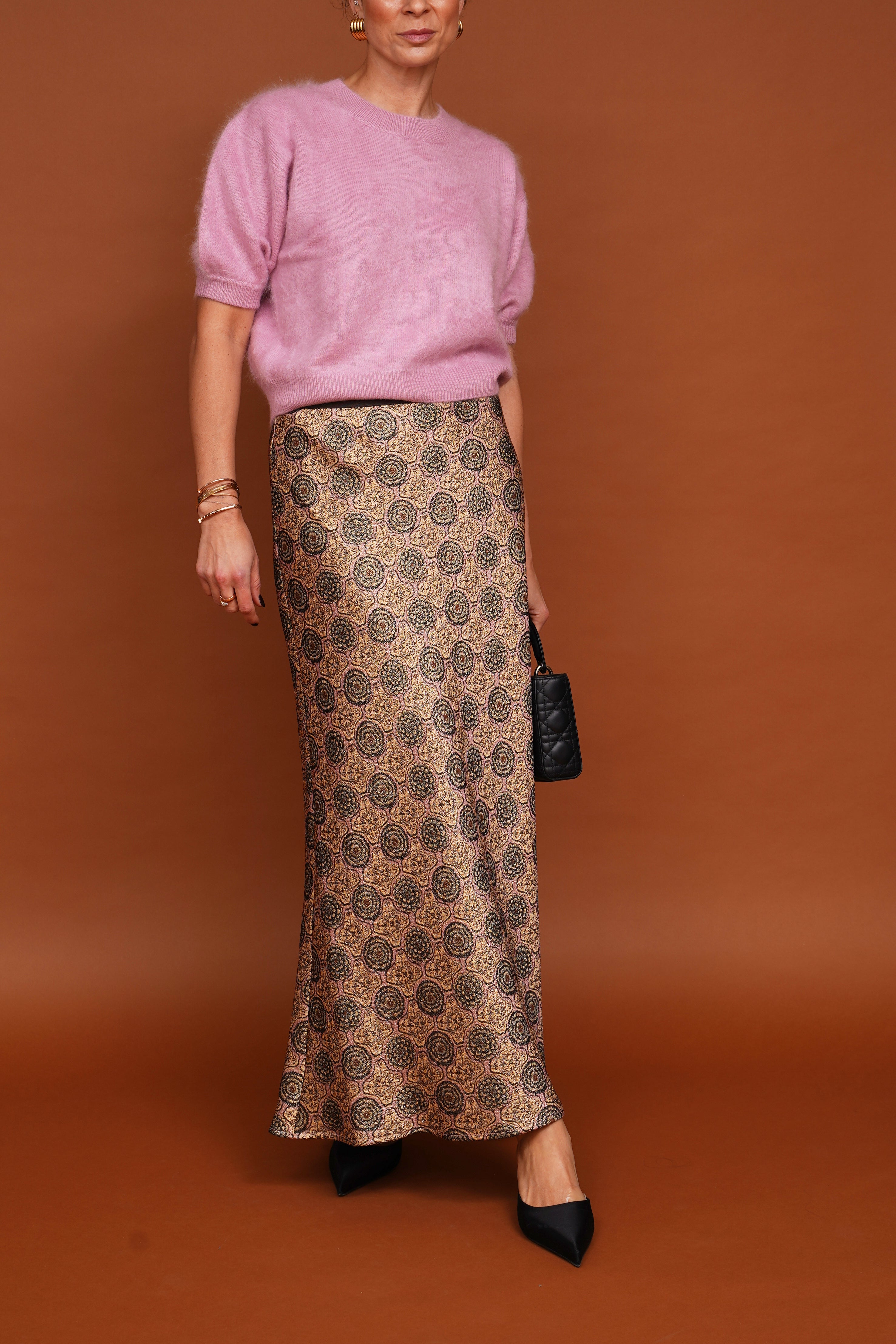 Kaschmir-Kurzarmpullover 'Juniper' in rosa