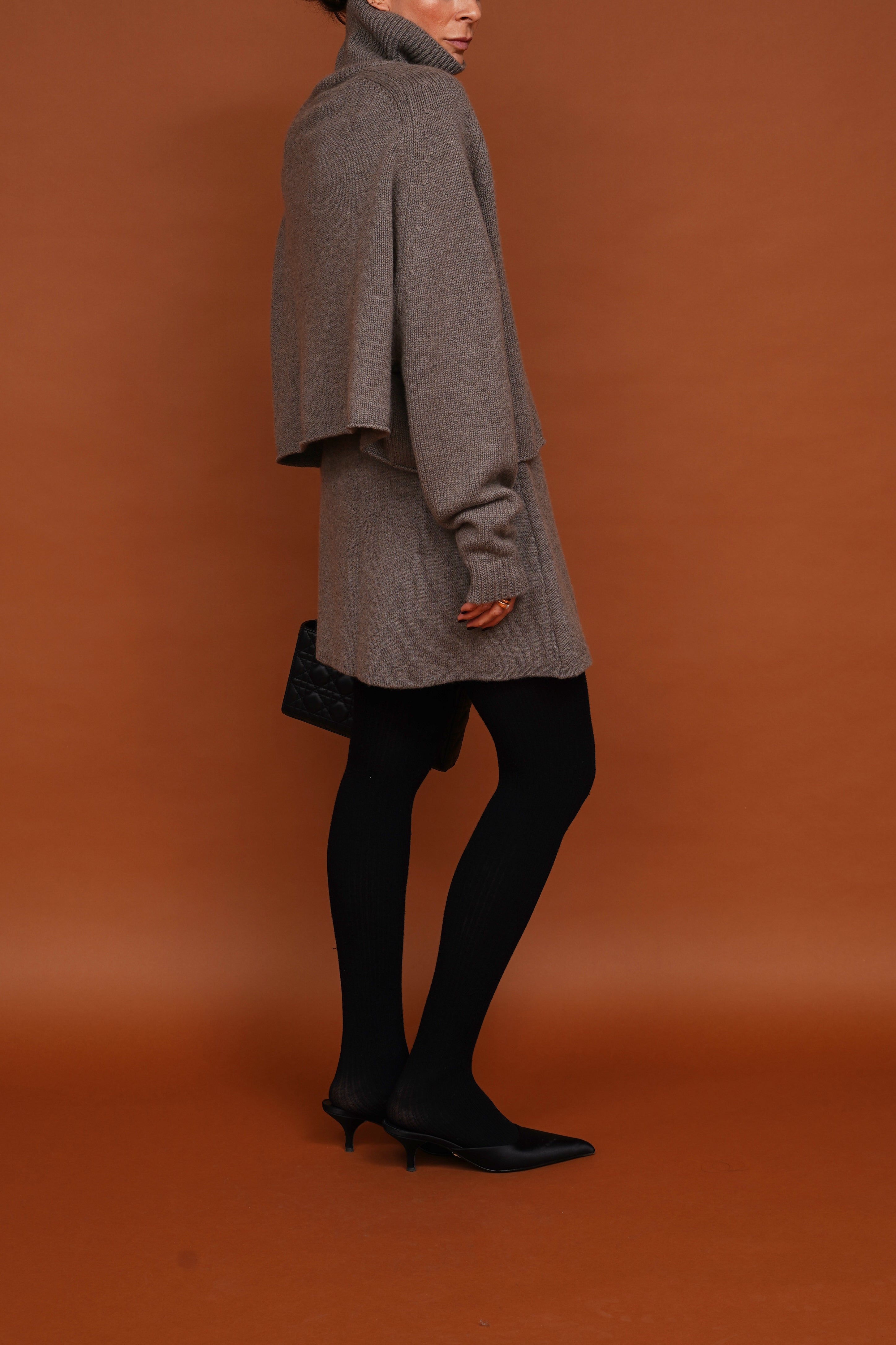 Kaschmir-Strickrock 'Clare' in taupe