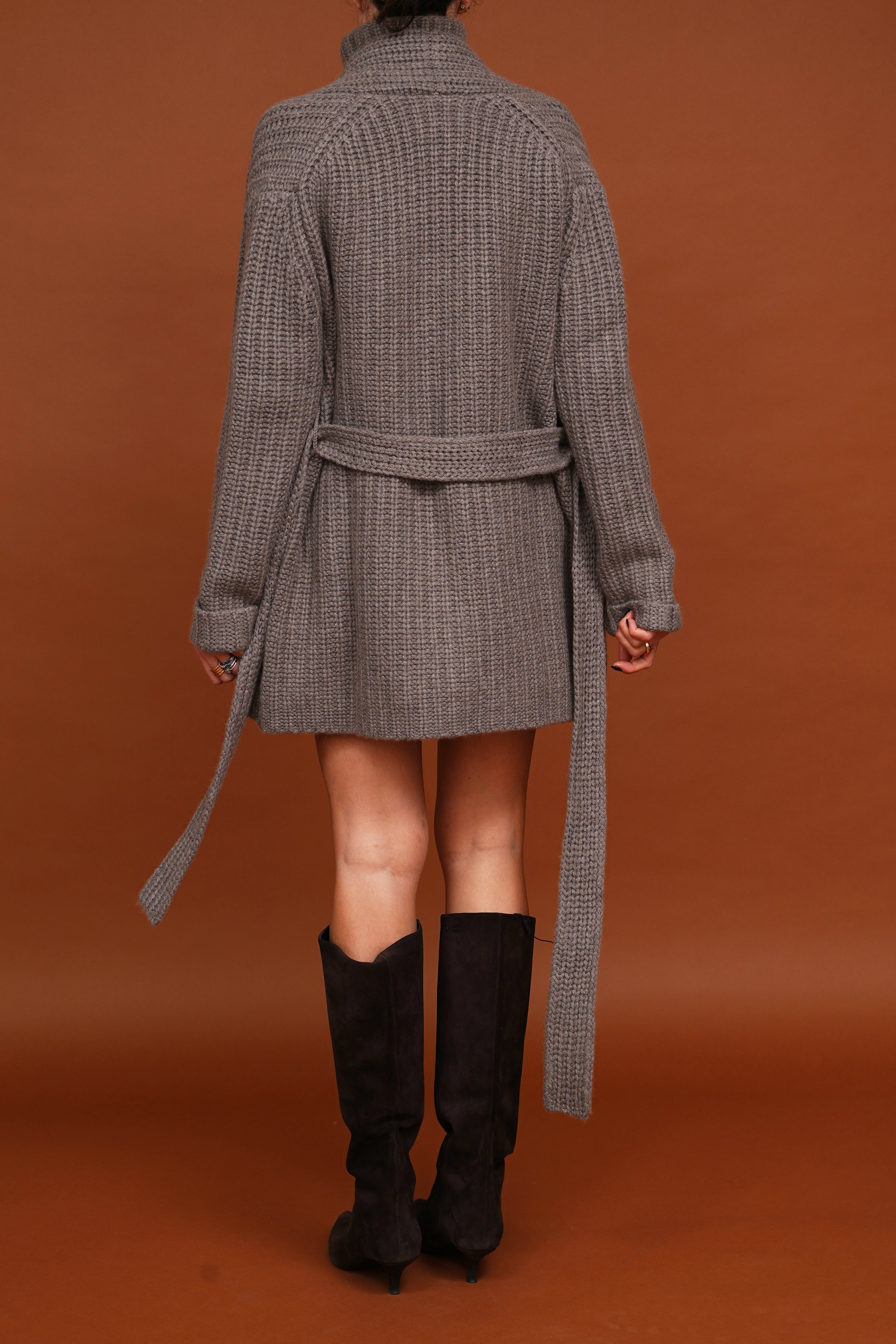 Kaschmir-Strickjacke ' Jacqueline' in taupe