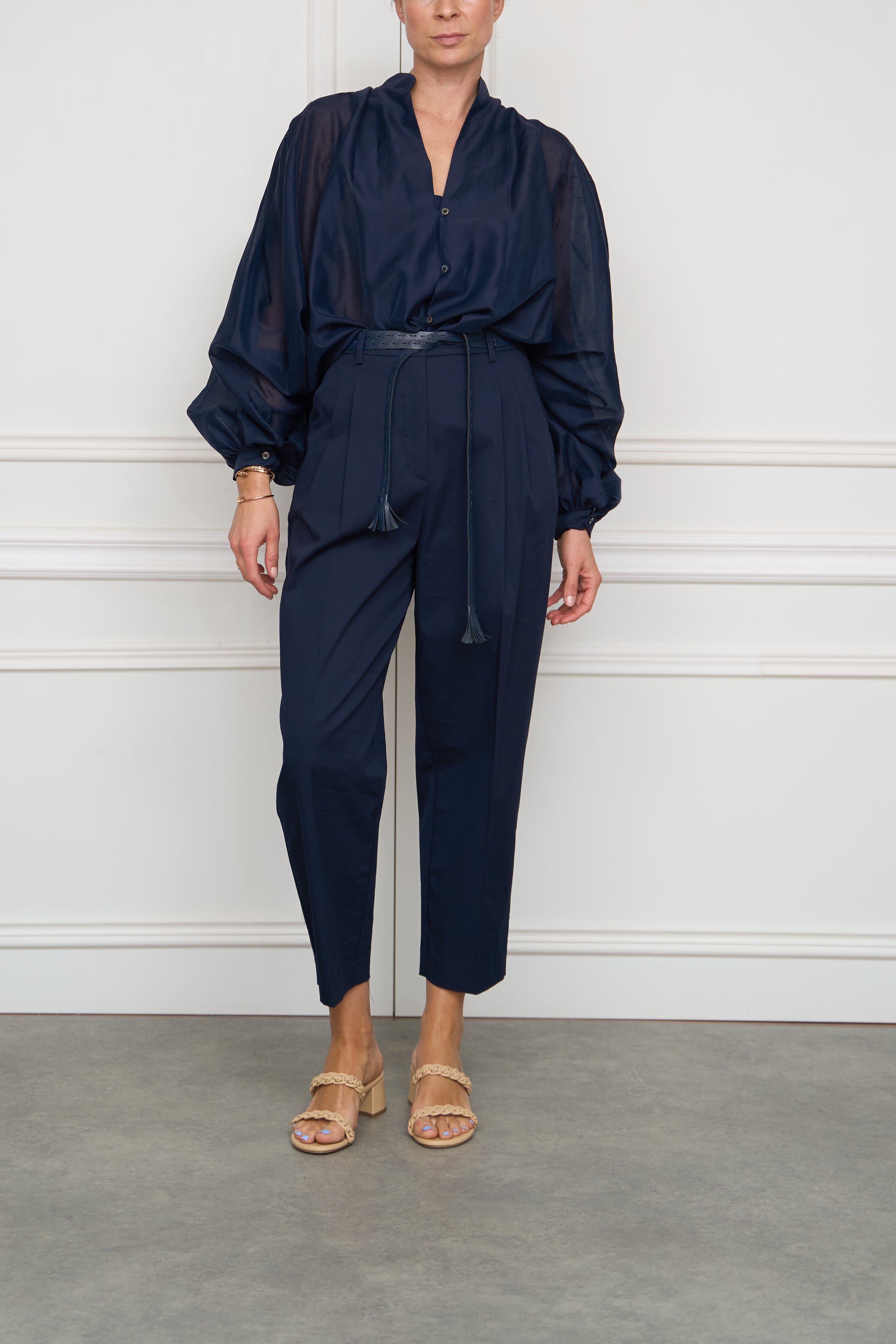 Bluse in marine