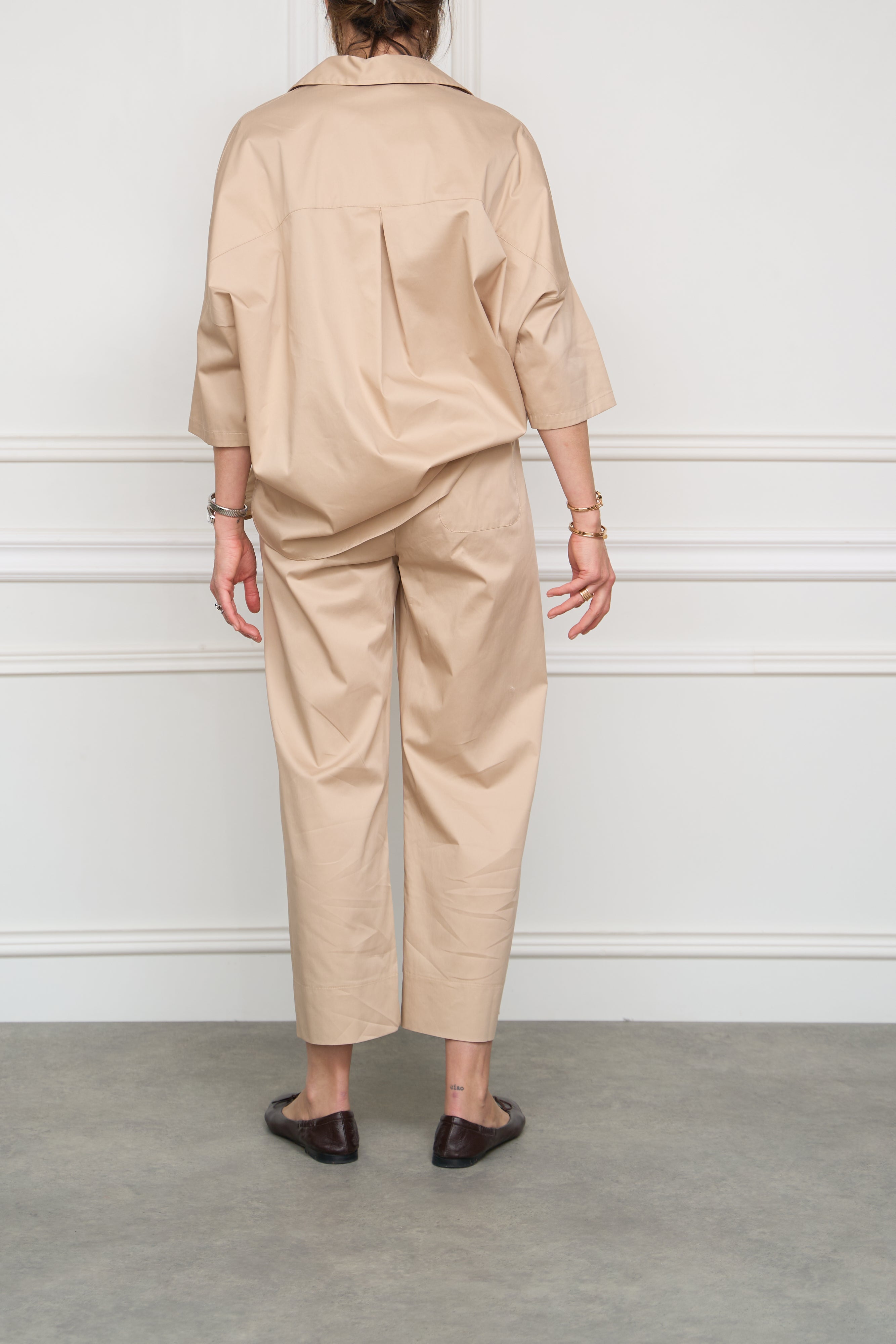 Bluse in beige