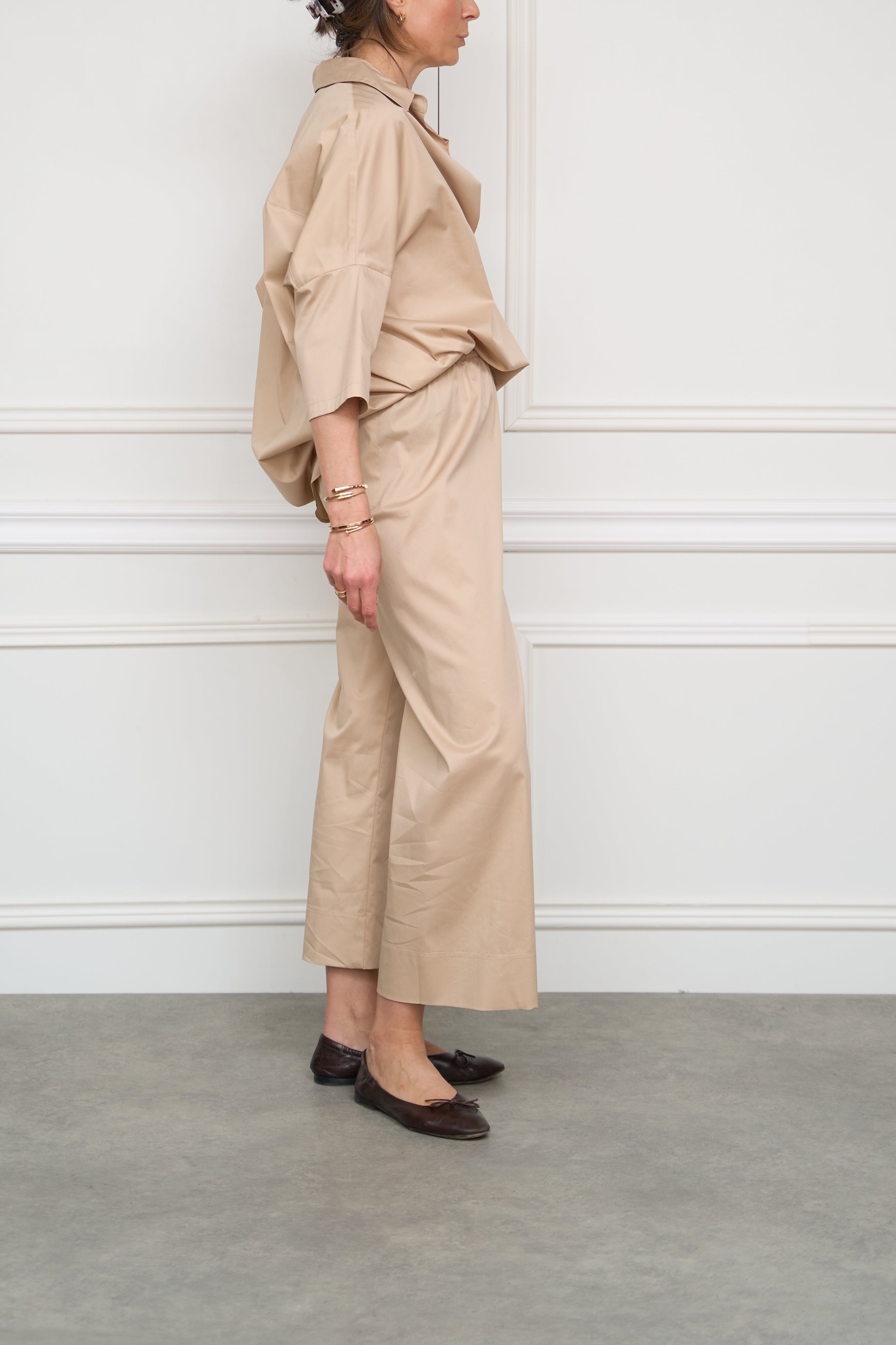 Bluse in beige