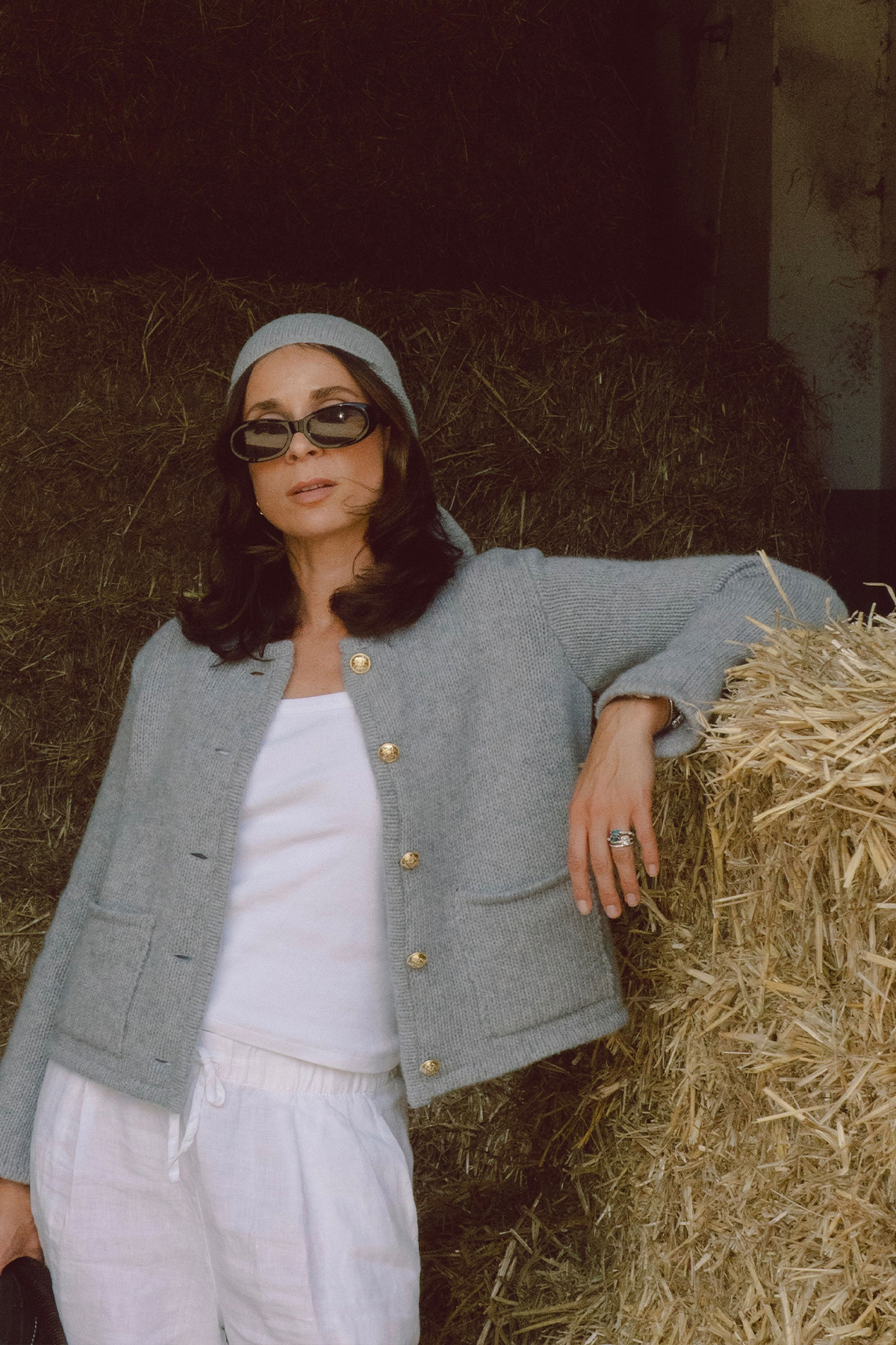 'Patricia' Strickjacke in fog