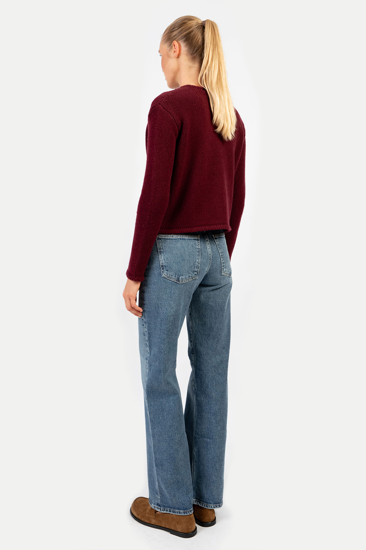 'Patricia' Strickjacke in dark cherry