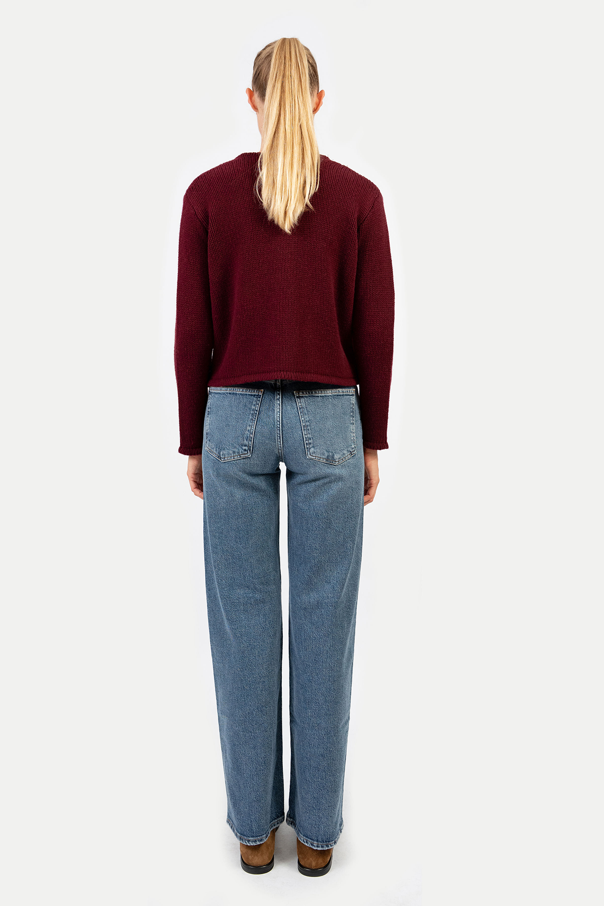 'Patricia' Strickjacke in dark cherry