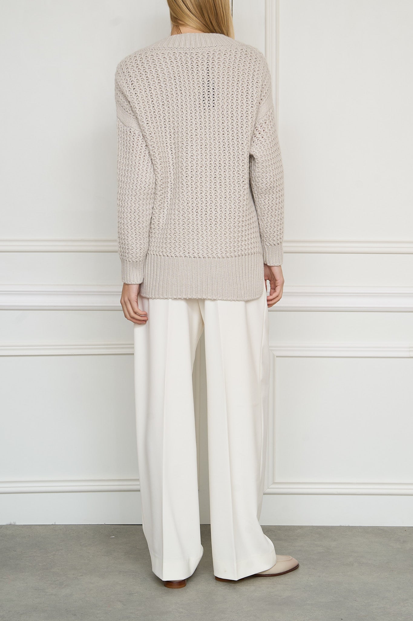 Cashmere Strickjacke in grau