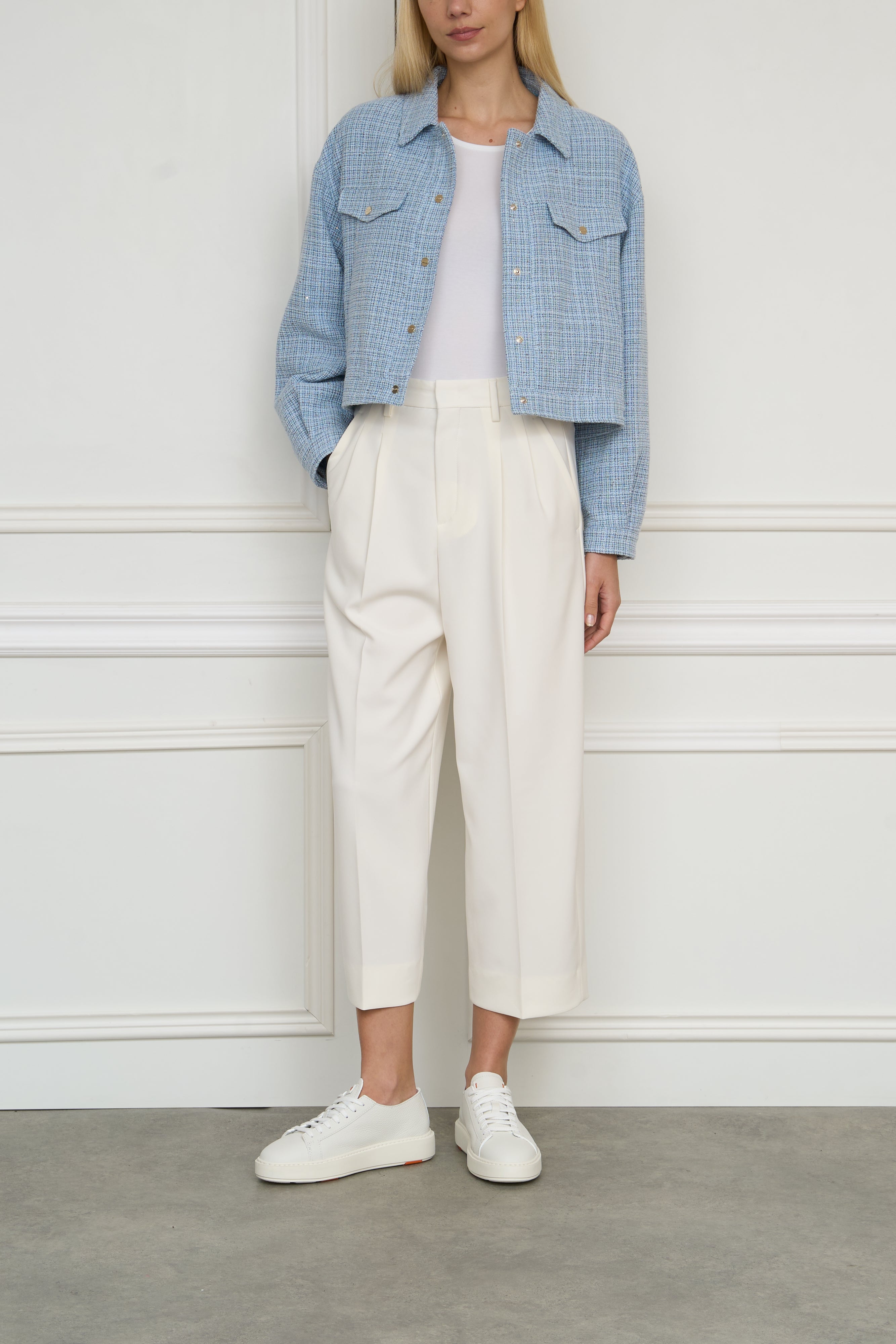 Cropped trousers 'NOA' in white