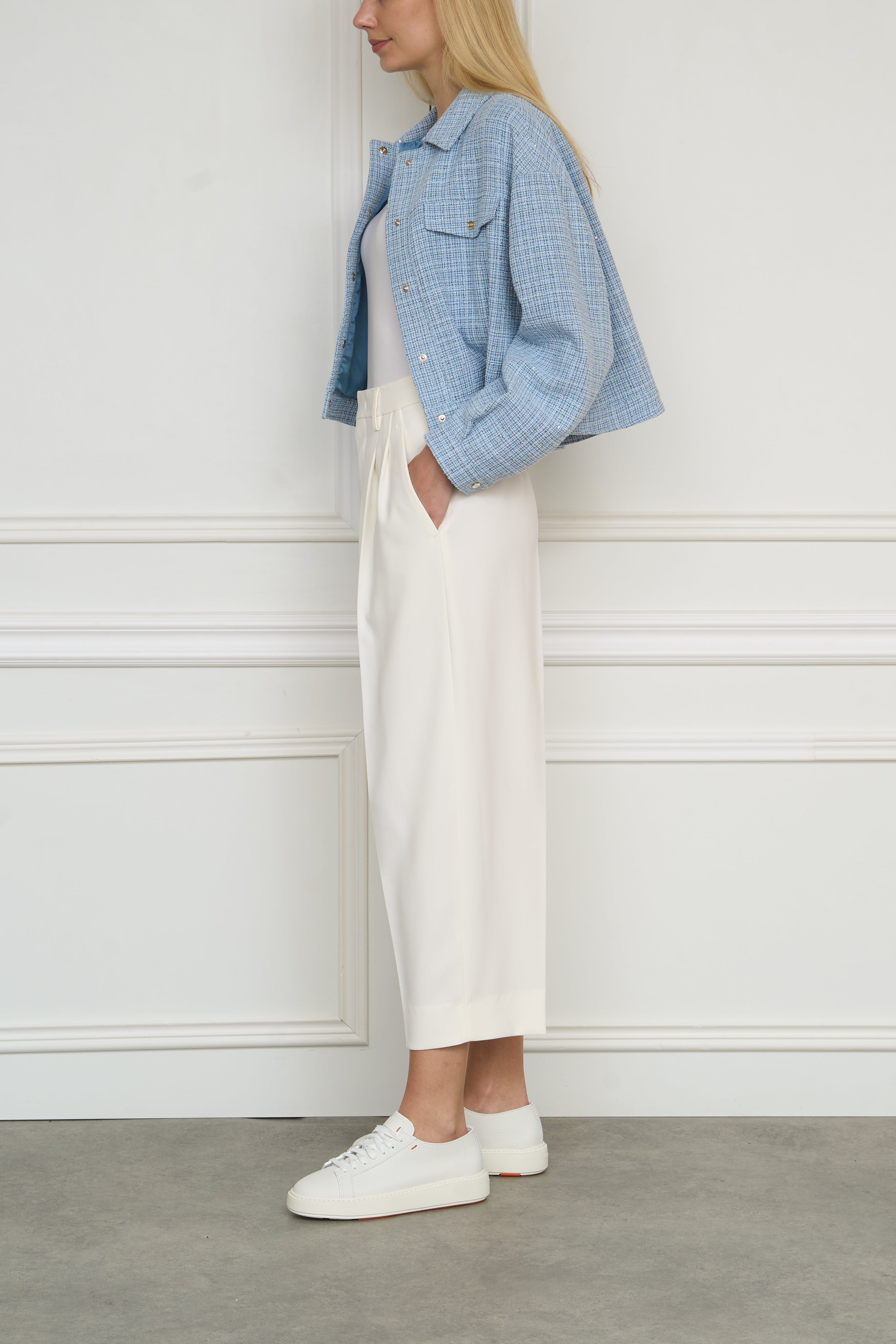 Cropped trousers 'NOA' in white