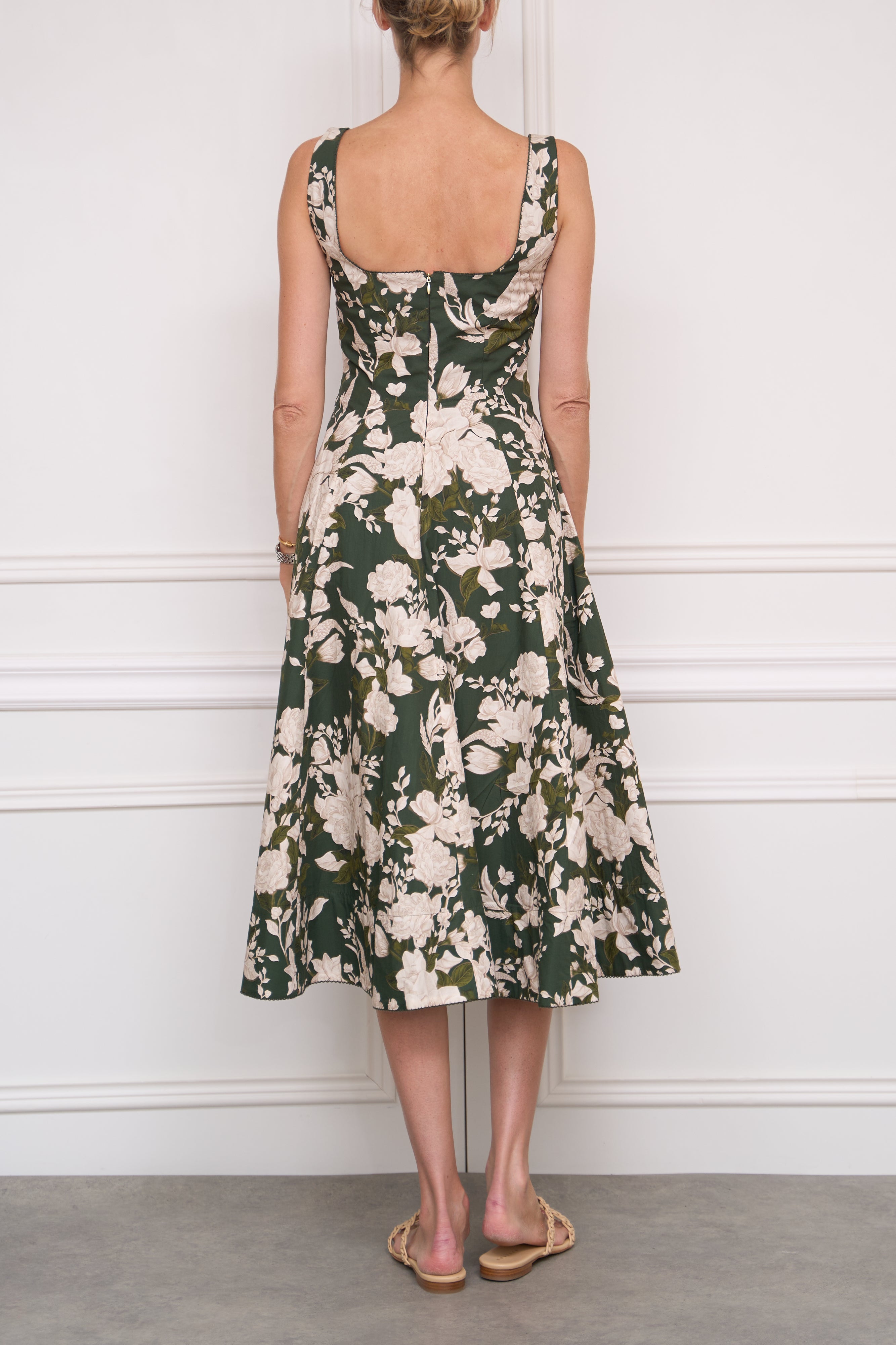 Gemustertes Kleid in grün