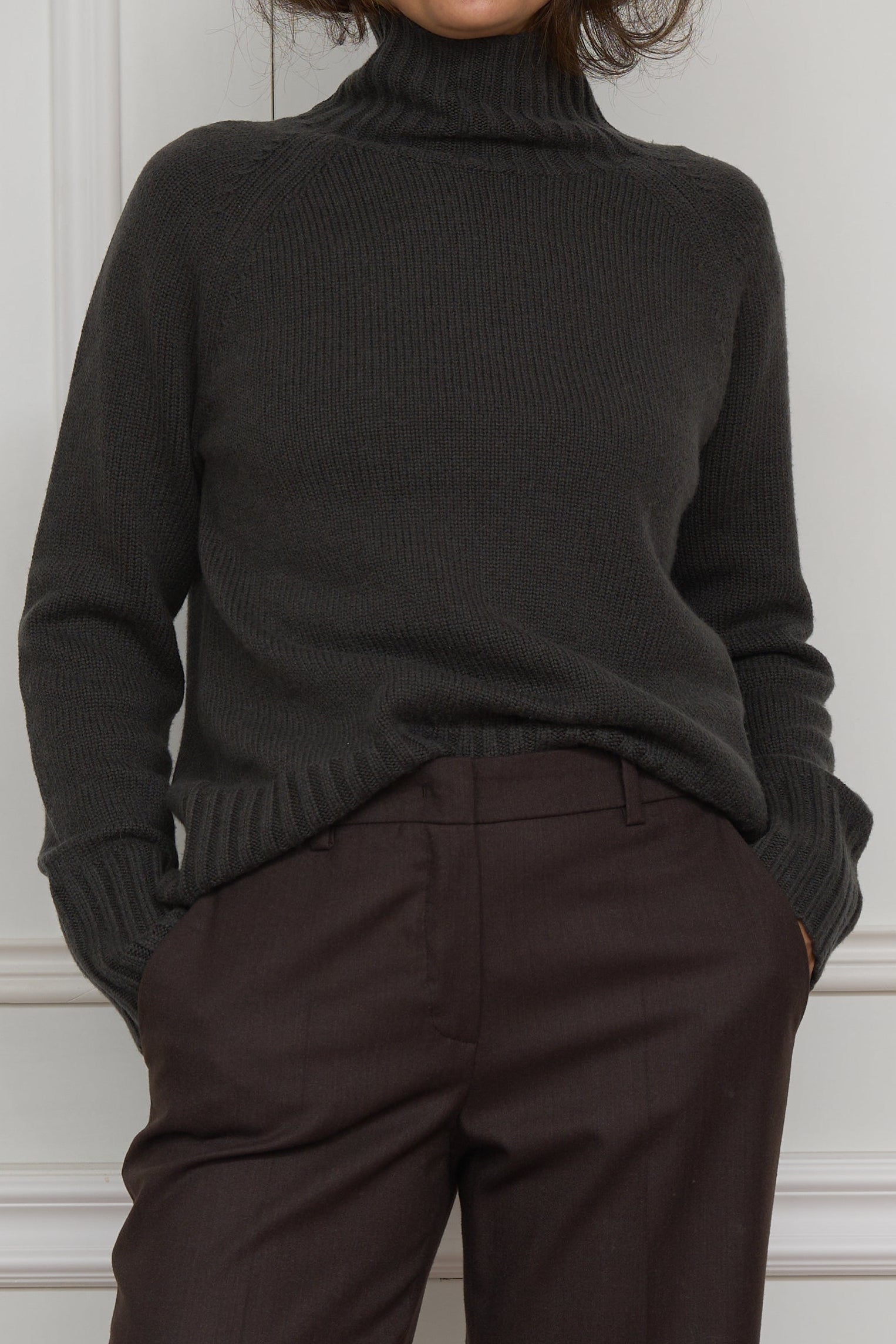 Rollkragenpullover 'Mantova' in grün